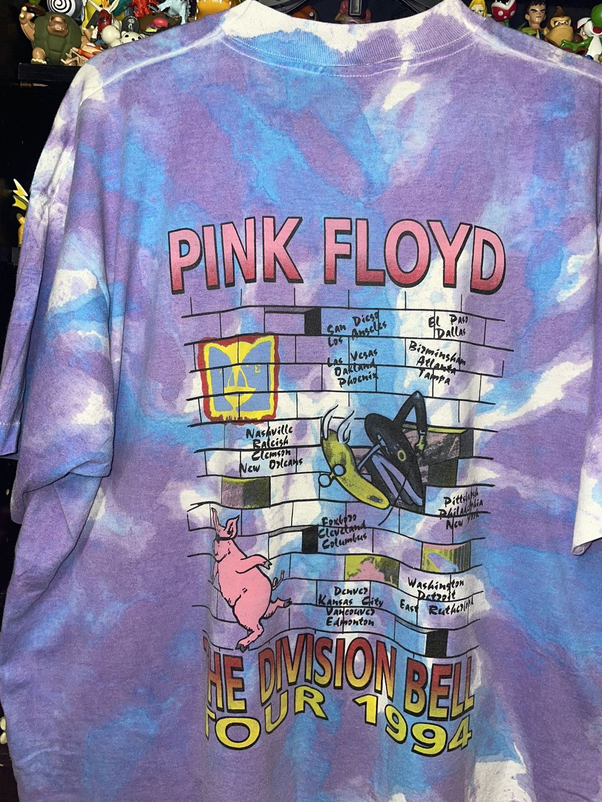 Pink Floyd × Vintage 1994 PINK FLOYD Tour Tee The Division Bell Rock Band Size US XL / EU 56 / 4 - 7 Thumbnail