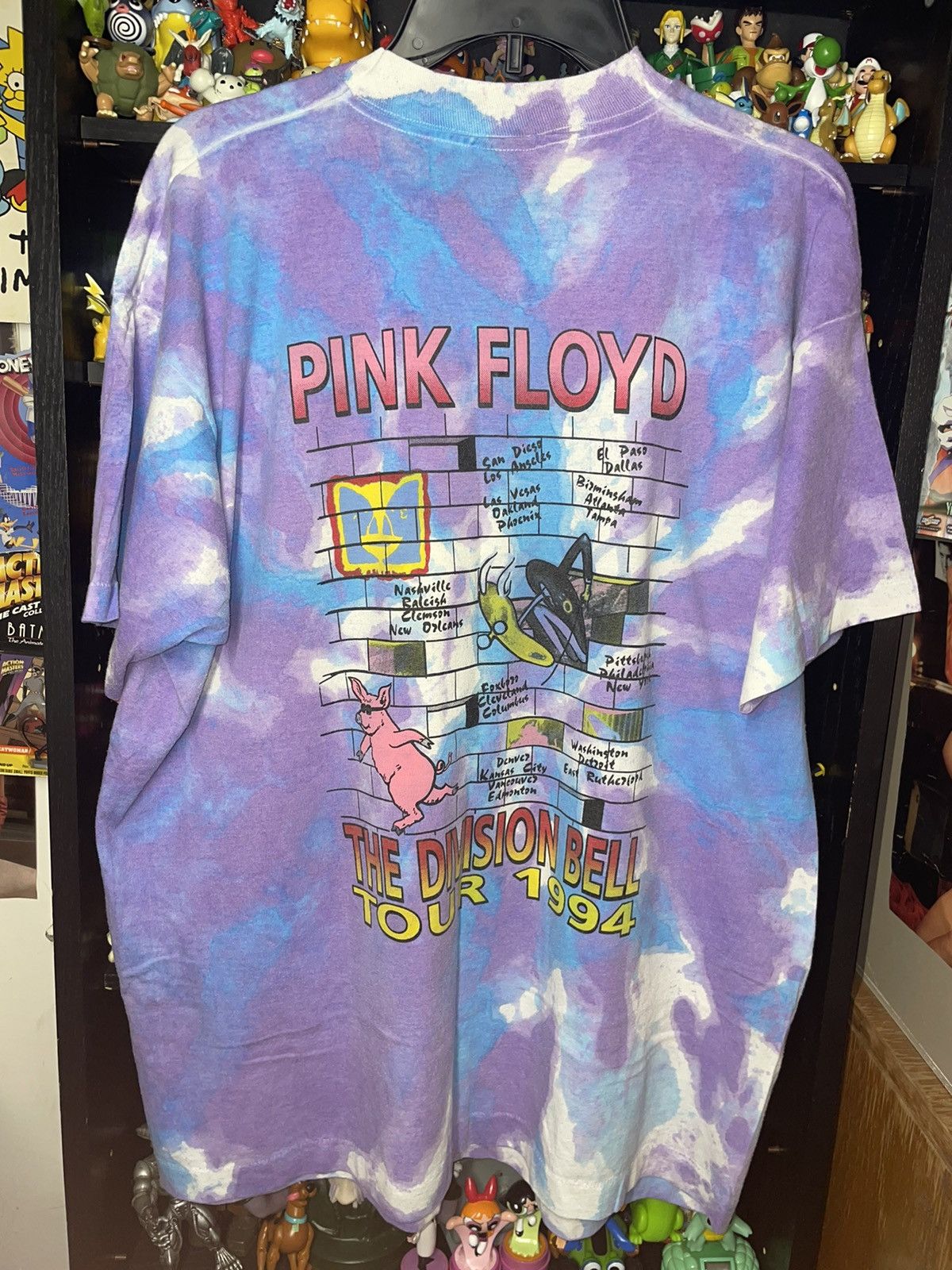 Pink Floyd × Vintage 1994 PINK FLOYD Tour Tee The Division Bell Rock Band Size US XL / EU 56 / 4 - 3 Thumbnail