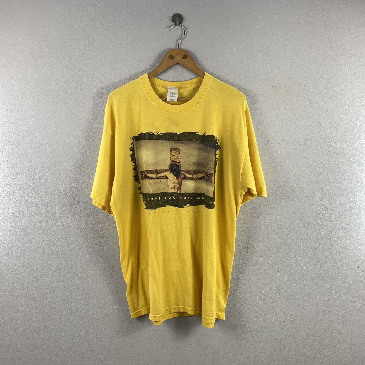 Vintage Solid Lights I Love You This Much Jesus Tshirt
