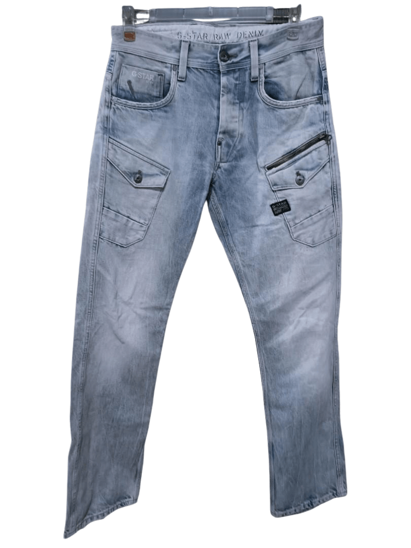 Image of G Star Raw x Gstar G Star Distressed Bush Pants Jeans in Denim, Men's (Size 31)