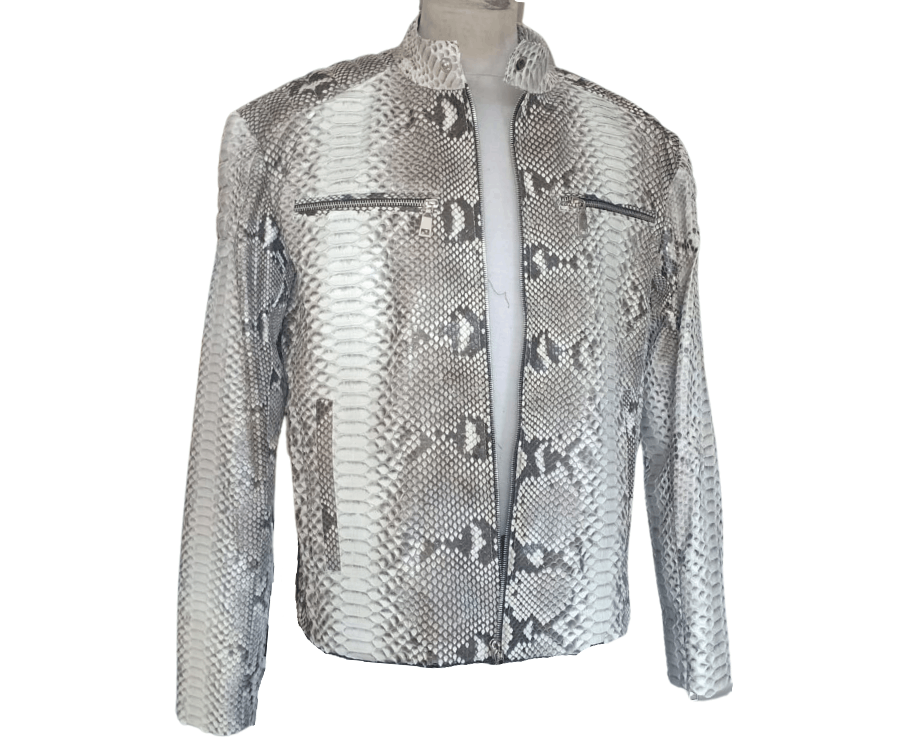 ジャケット・アウター Roen spray coating snake skin jacket Jacket for Men - Natural Snakeskin Python Leather