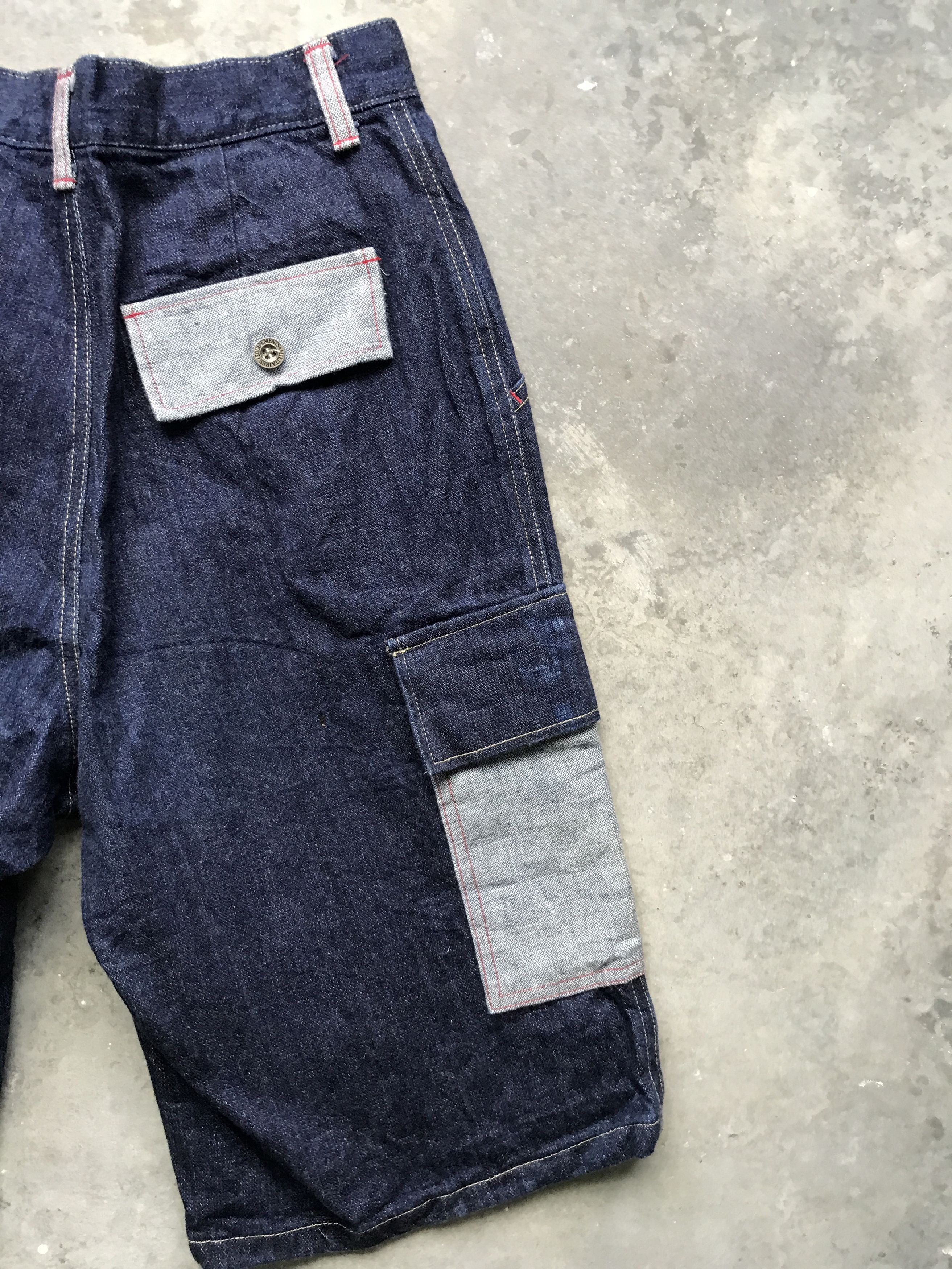 Japanese Brand SP6 - MILITARIA EQUIPMENT Japan Two Tones Short Denim Pant Size US 26 / EU 42 - 7 Thumbnail