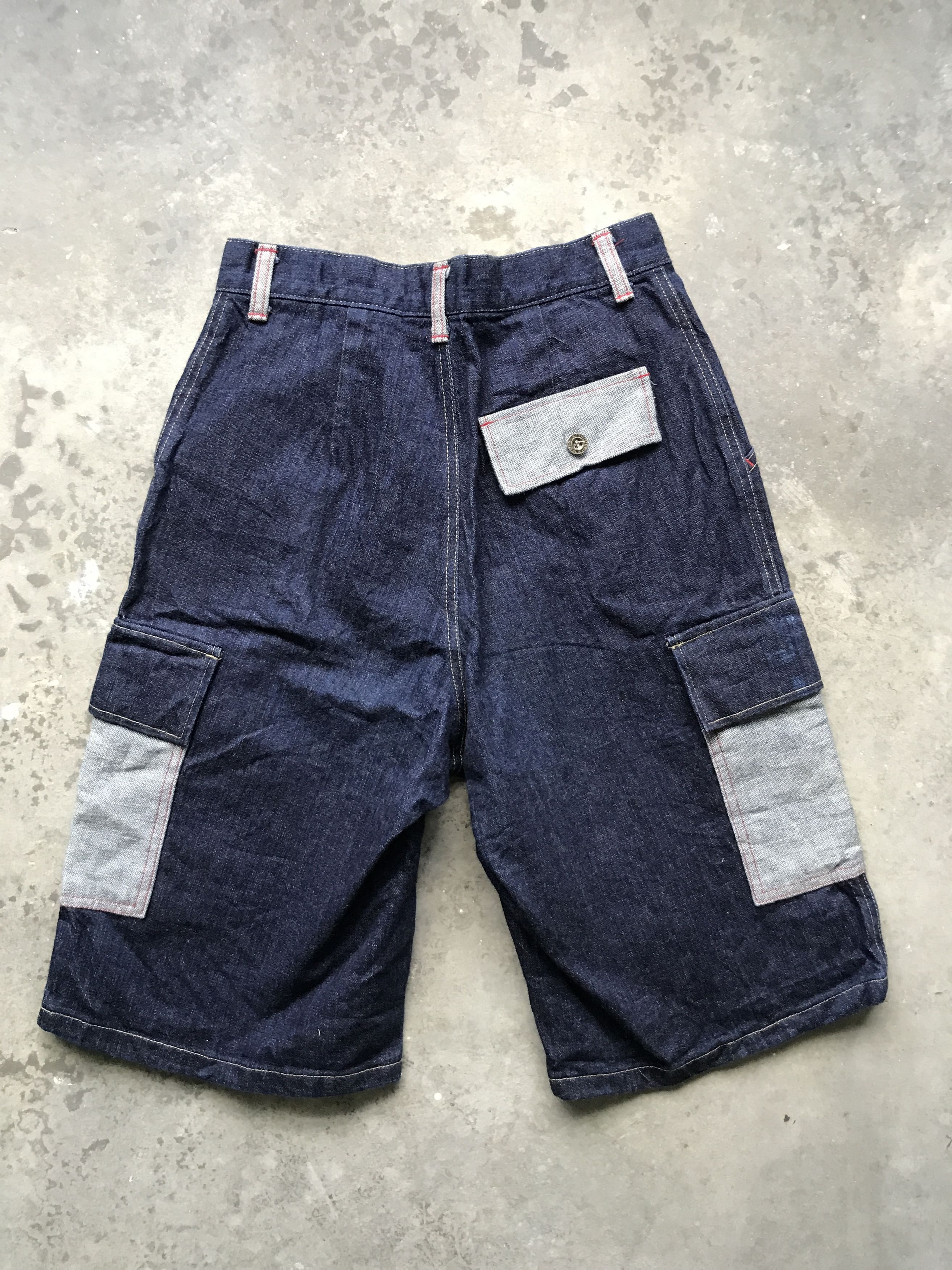Japanese Brand SP6 - MILITARIA EQUIPMENT Japan Two Tones Short Denim Pant Size US 26 / EU 42 - 6 Thumbnail