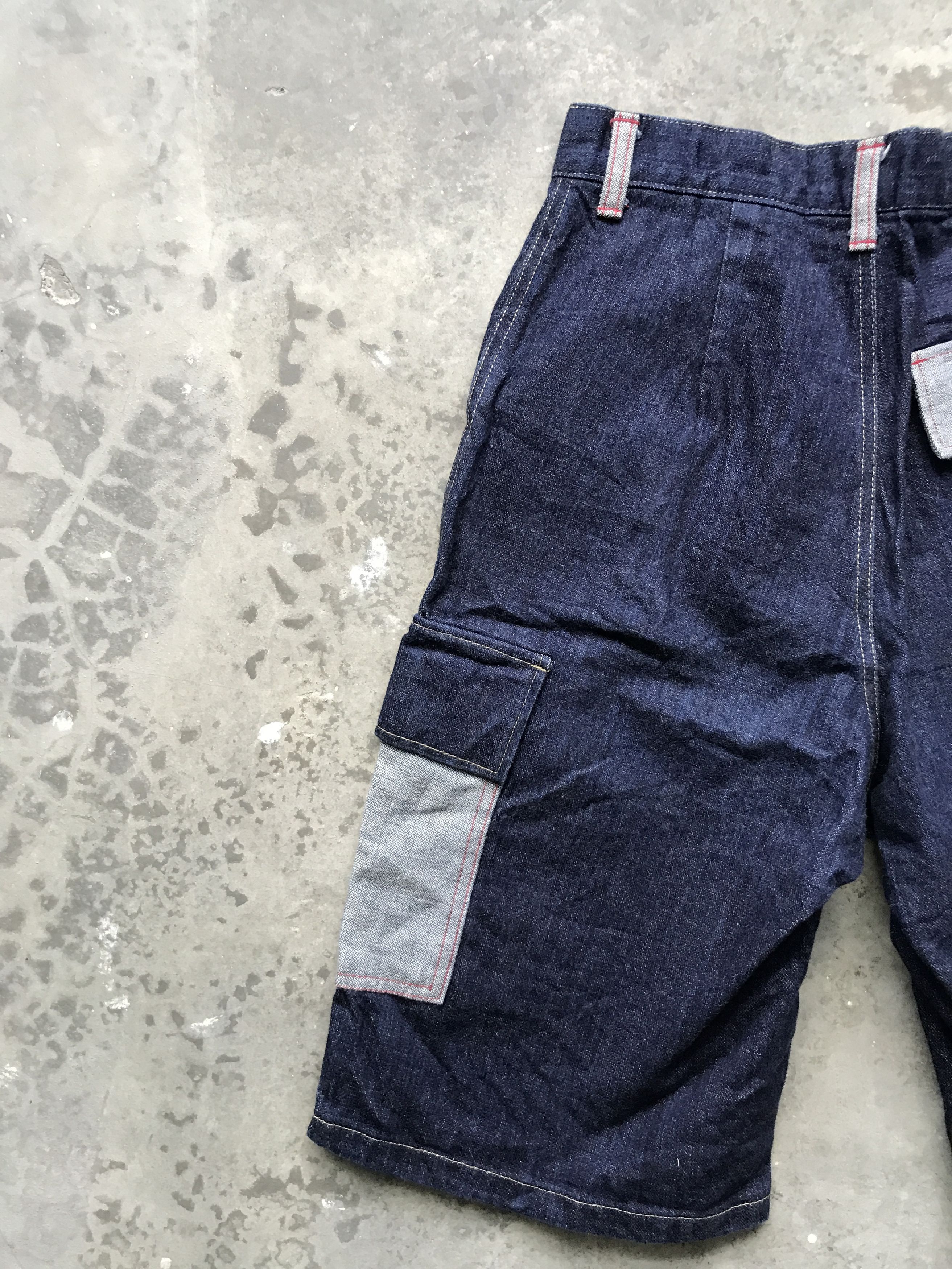 Japanese Brand SP6 - MILITARIA EQUIPMENT Japan Two Tones Short Denim Pant Size US 26 / EU 42 - 8 Thumbnail