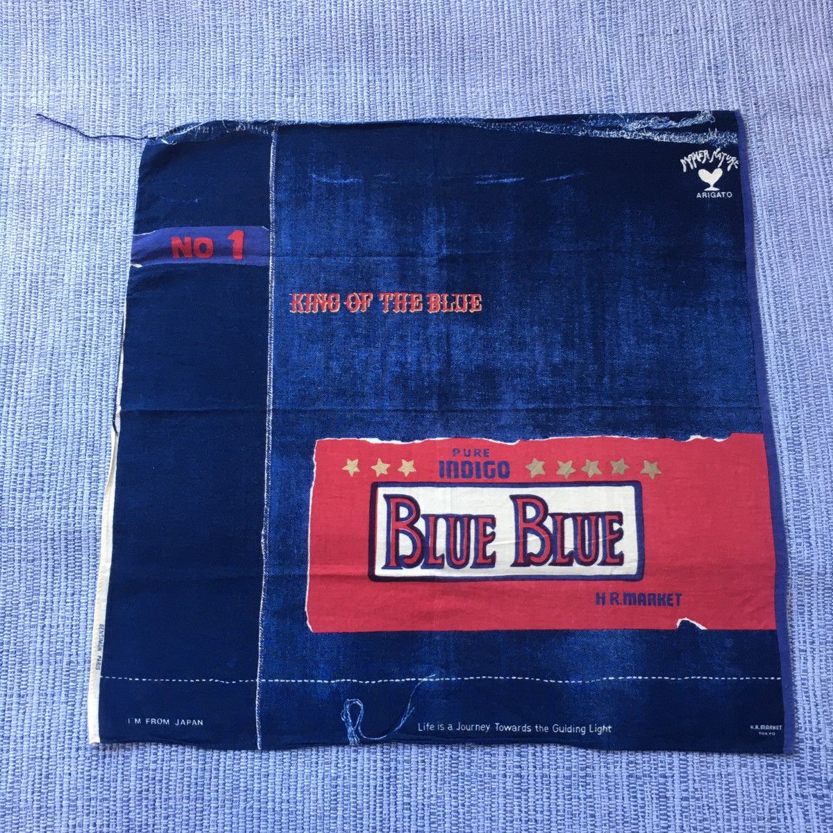 HOLLYWOOD RANCH MARKET × Indigo × Japanese Brand h.r. market pocket square Size ONE SIZE - 1 Thumbnail