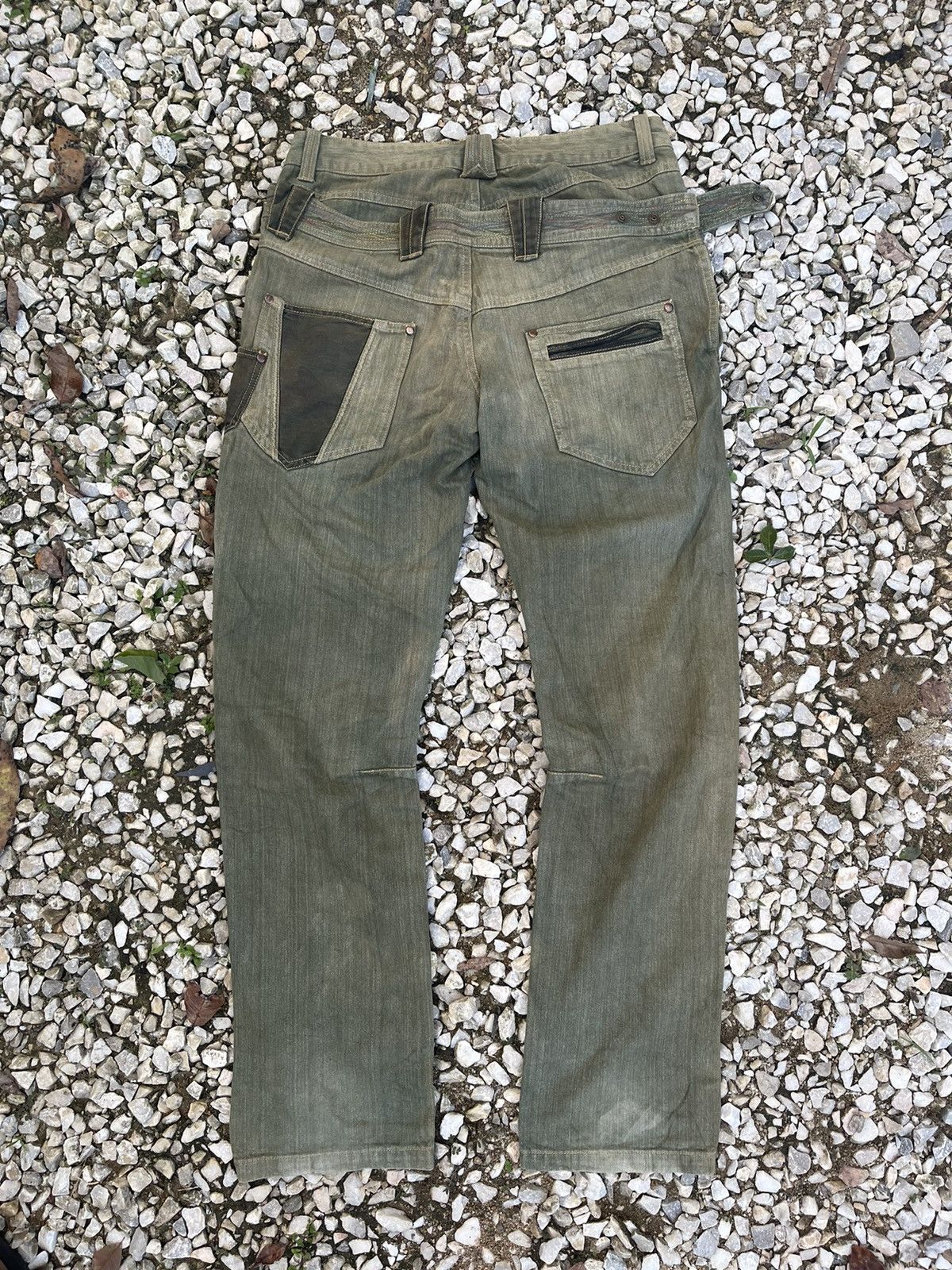 Japanese Brand Blindedge japan double waisted rustic green utilities denim Size US 30 / EU 46 - 8 Thumbnail