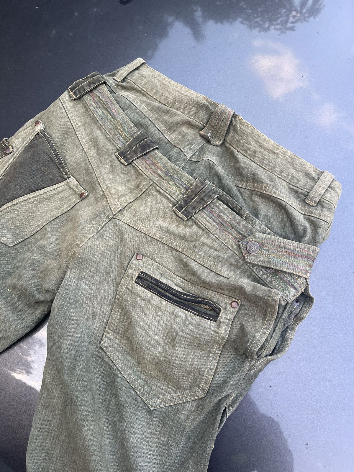 Japanese Brand Blindedge japan double waisted rustic green utilities denim Size US 30 / EU 46 - 20 Thumbnail