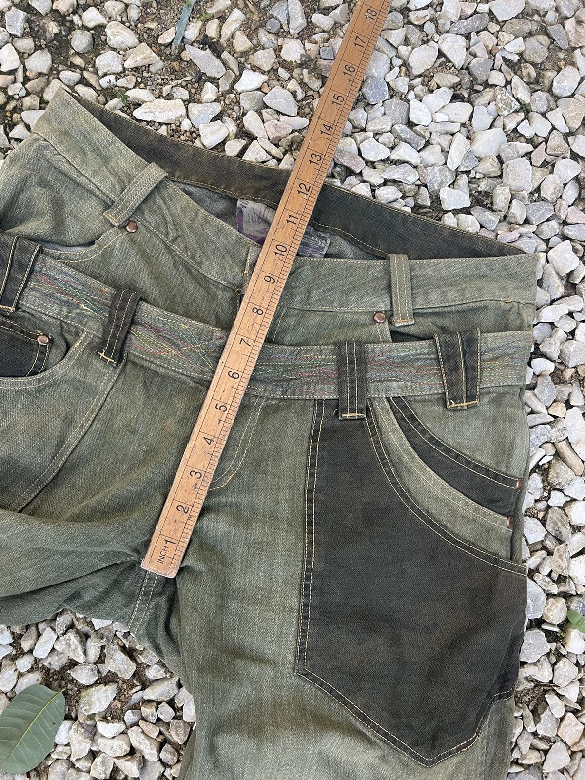 Japanese Brand Blindedge japan double waisted rustic green utilities denim Size US 30 / EU 46 - 14 Thumbnail