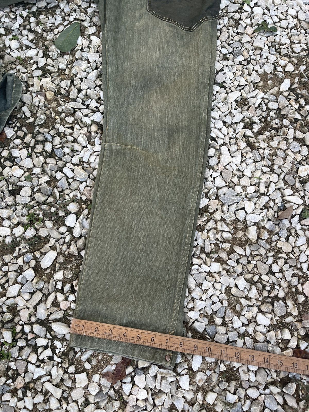 Japanese Brand Blindedge japan double waisted rustic green utilities denim Size US 30 / EU 46 - 17 Thumbnail