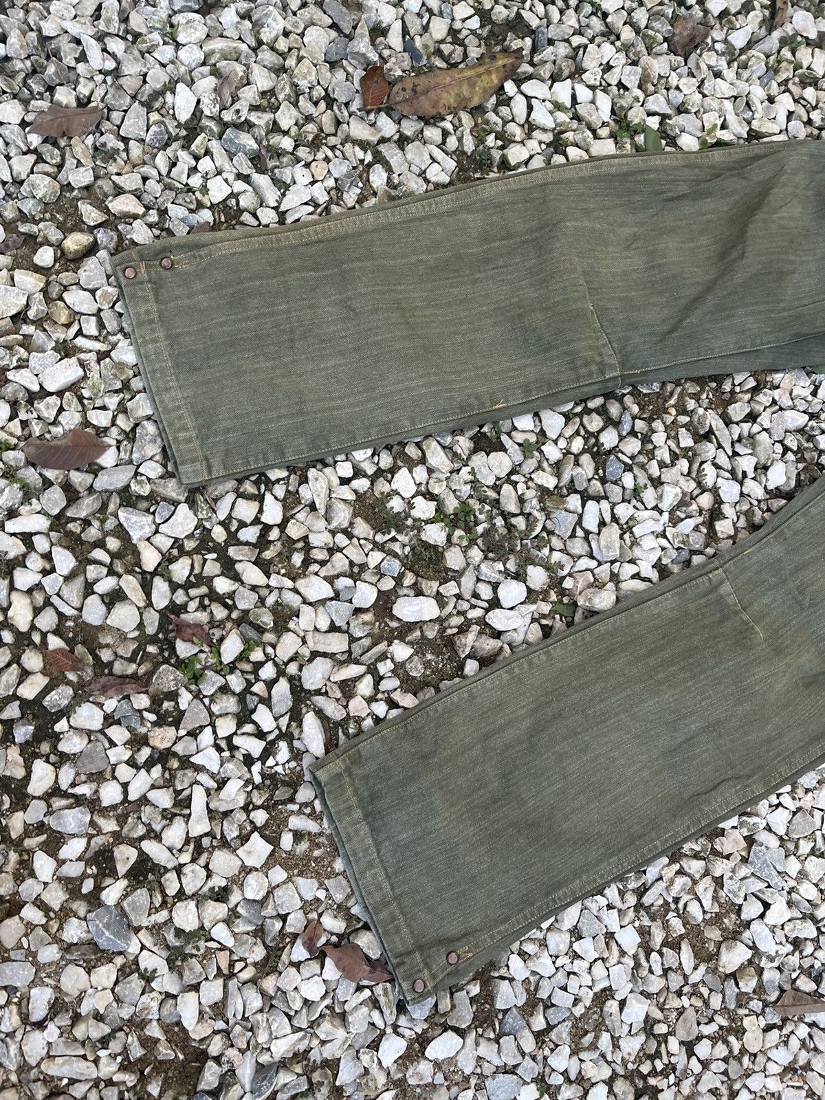 Japanese Brand Blindedge japan double waisted rustic green utilities denim Size US 30 / EU 46 - 11 Thumbnail