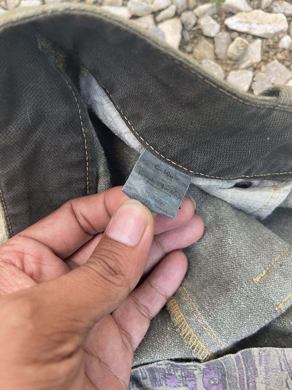 Japanese Brand Blindedge japan double waisted rustic green utilities denim Size US 30 / EU 46 - 22 Thumbnail