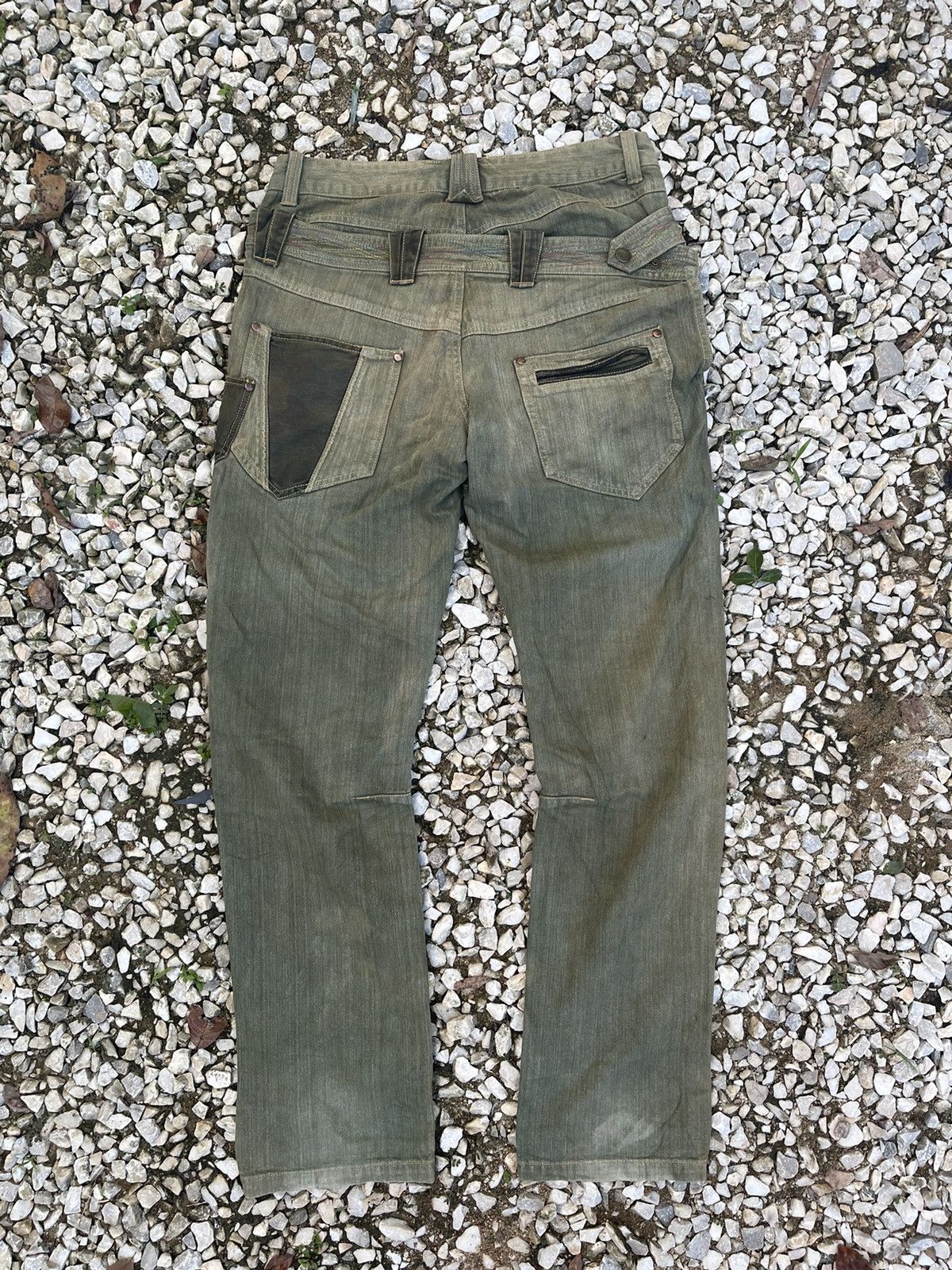 Japanese Brand Blindedge japan double waisted rustic green utilities denim Size US 30 / EU 46 - 1 Thumbnail