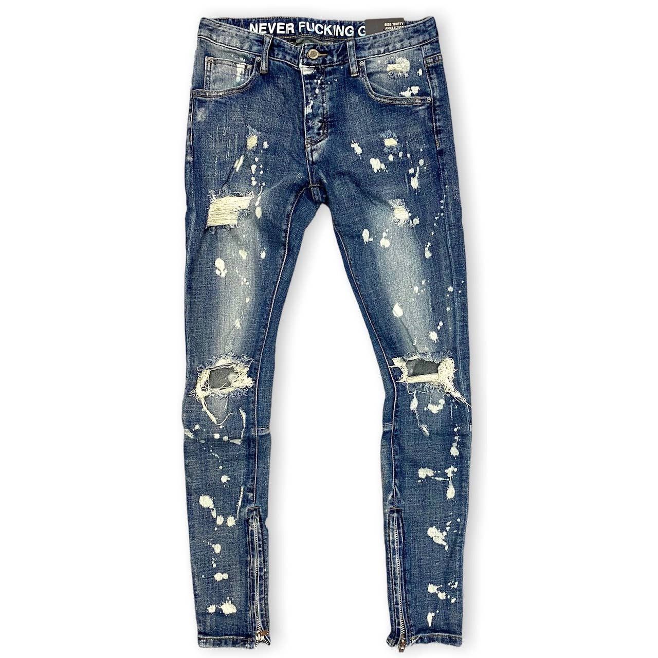 Civil Regime Darc Sport Men Vicious Skinny Distressed Ripped Denim Jeans Size US 28 / EU 44 - 1 Thumbnail