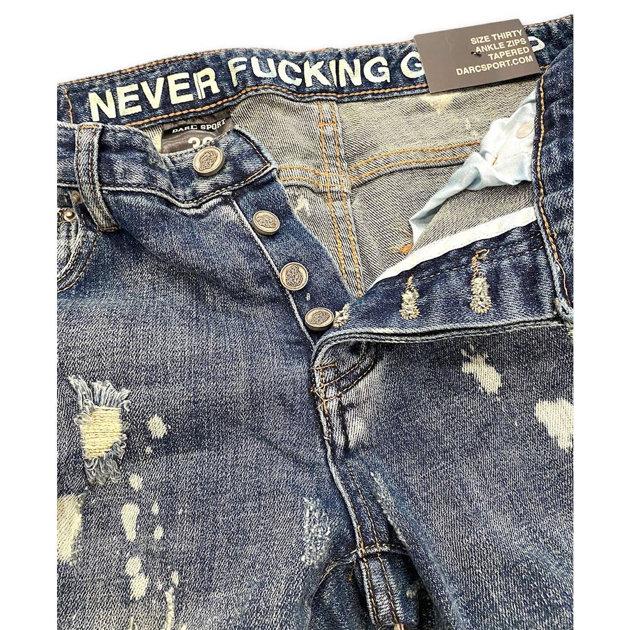 Civil Regime Darc Sport Men Vicious Skinny Distressed Ripped Denim Jeans Size US 28 / EU 44 - 4 Thumbnail