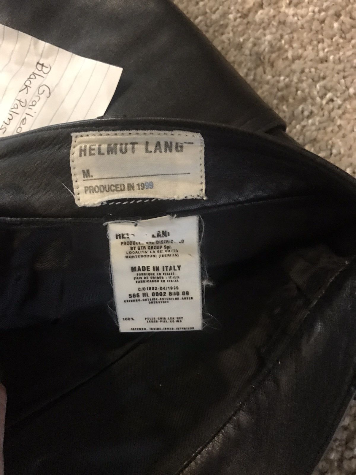 Helmut Lang Helmut Lang 1999 Black Leather Pants Size US 29 - 5 Thumbnail