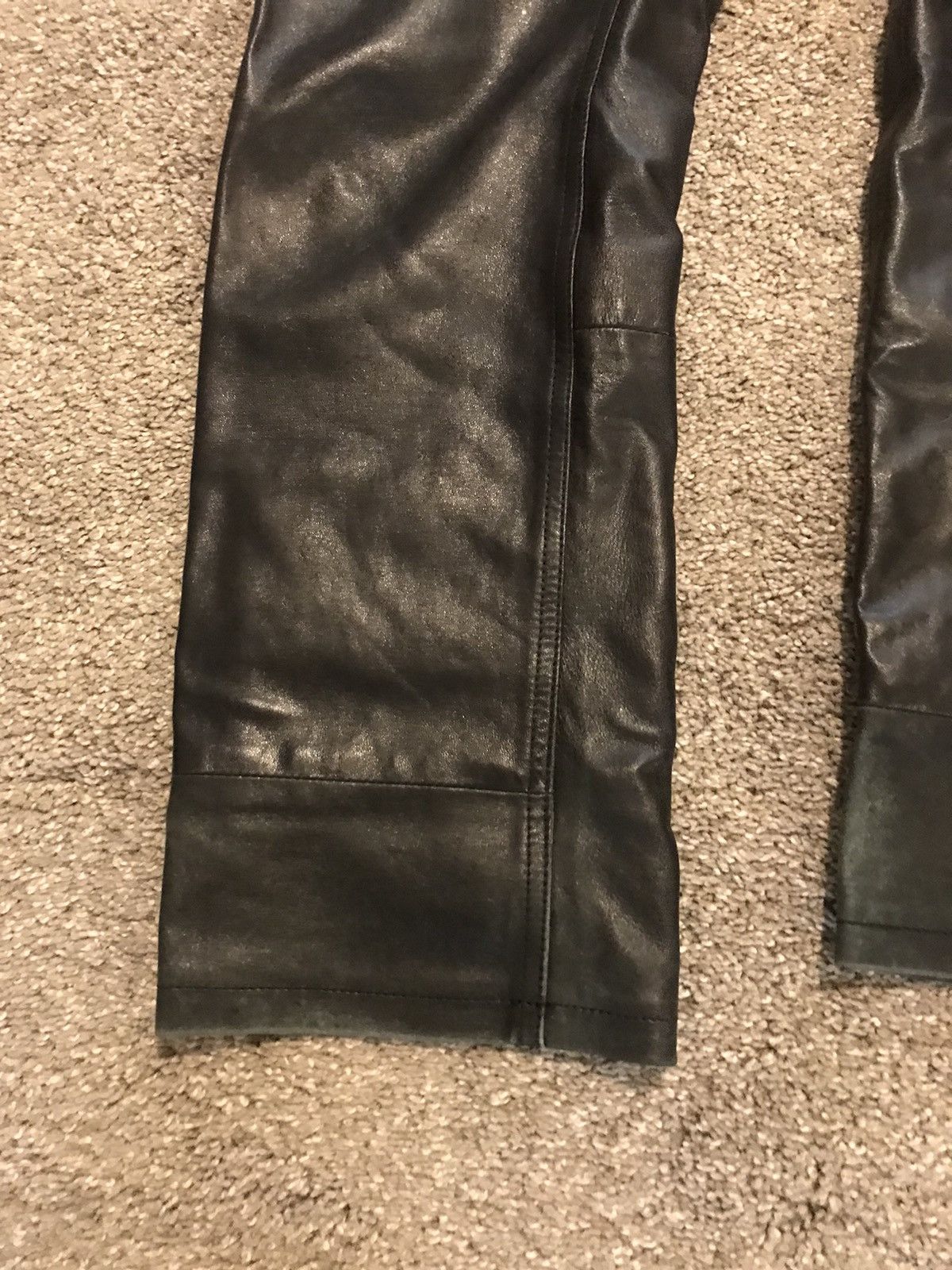 Helmut Lang Helmut Lang 1999 Black Leather Pants Size US 29 - 8 Thumbnail
