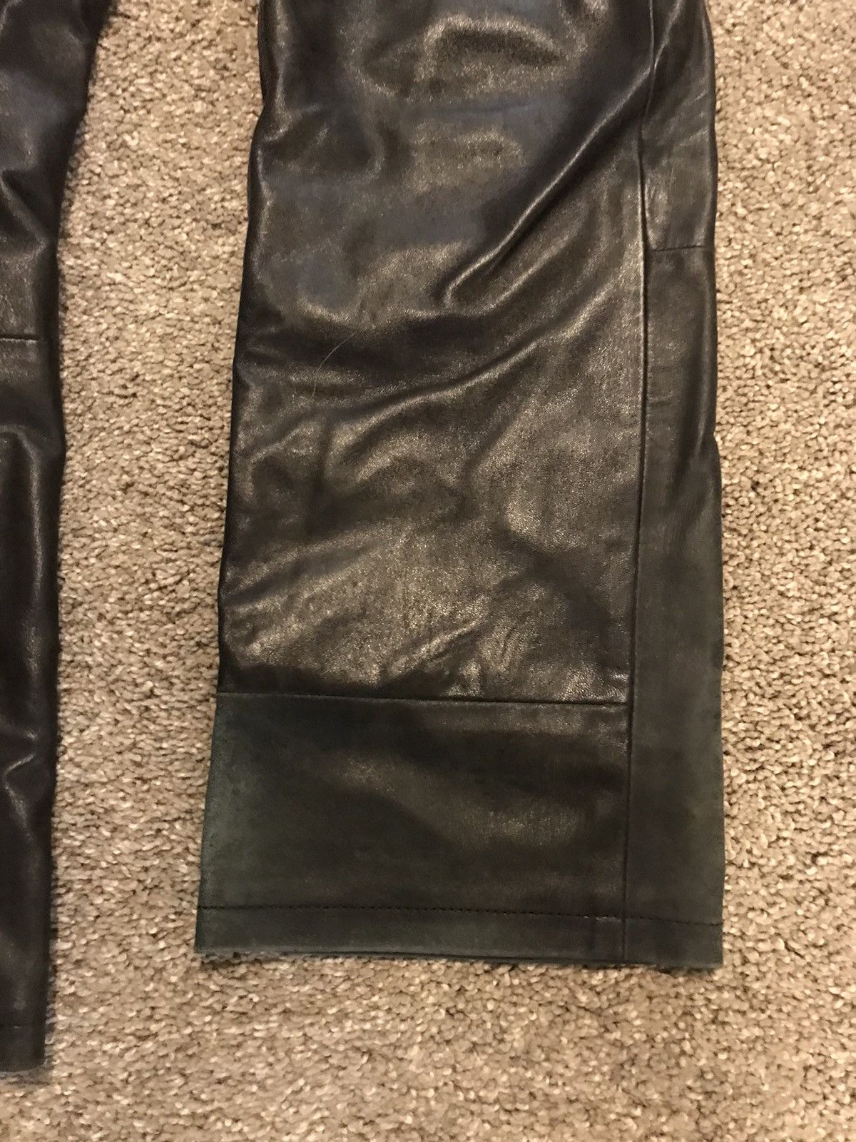 Helmut Lang Helmut Lang 1999 Black Leather Pants Size US 29 - 7 Thumbnail