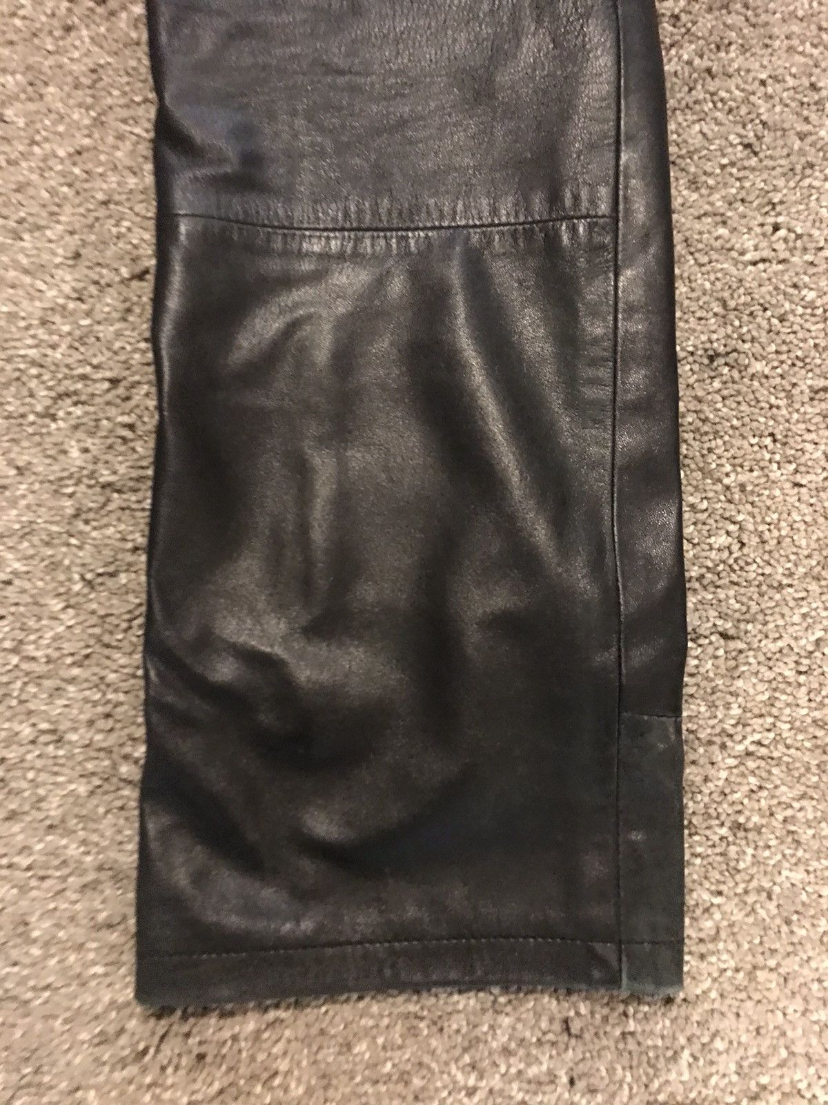 Helmut Lang Helmut Lang 1999 Black Leather Pants Size US 29 - 9 Thumbnail