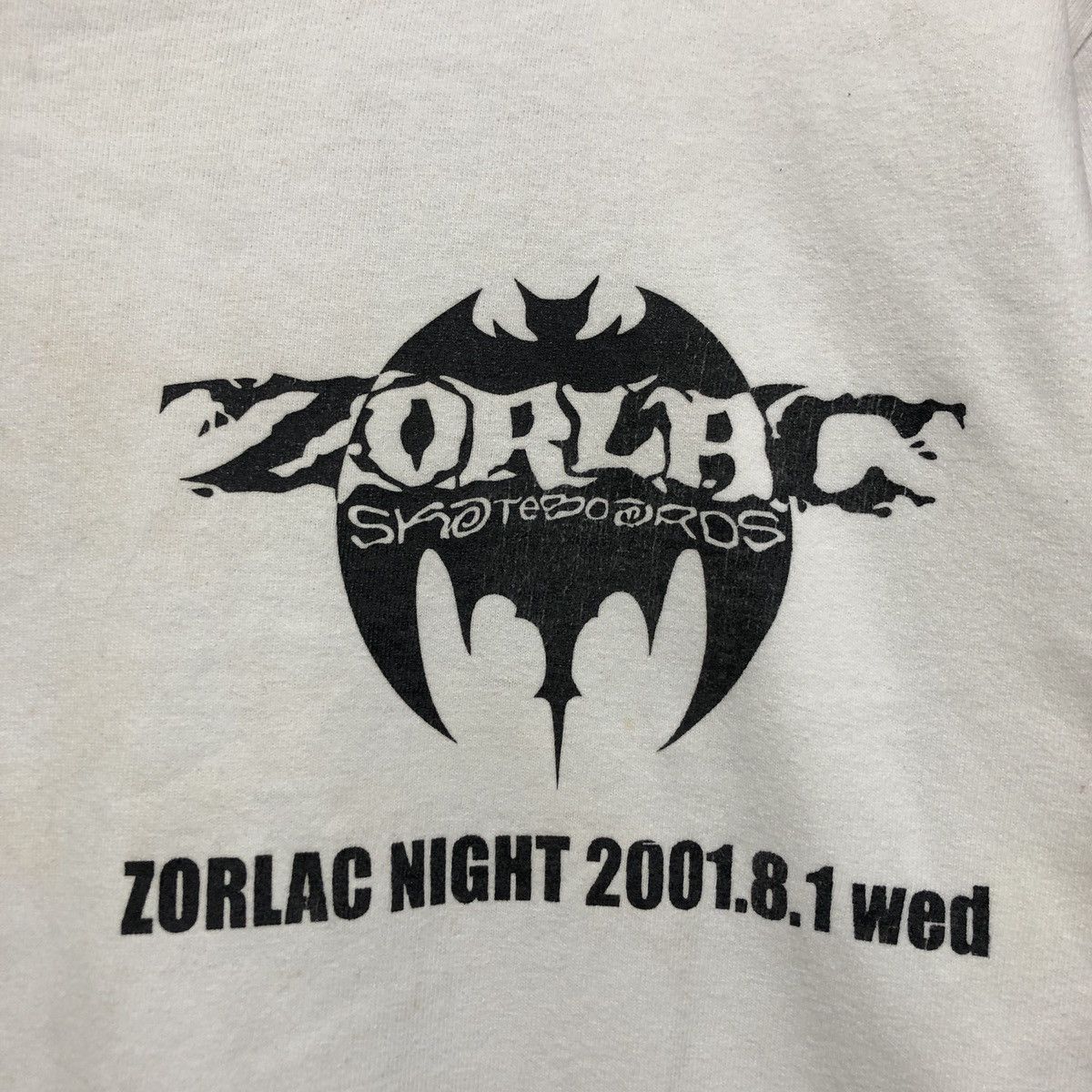 ZORLAC NIGHT 2001.8.1 Tシャツ XL Vintage Zorlac Night 2001 T-Shirt ZORLAC NIGHT 2001.8.1 Tシャツ XL