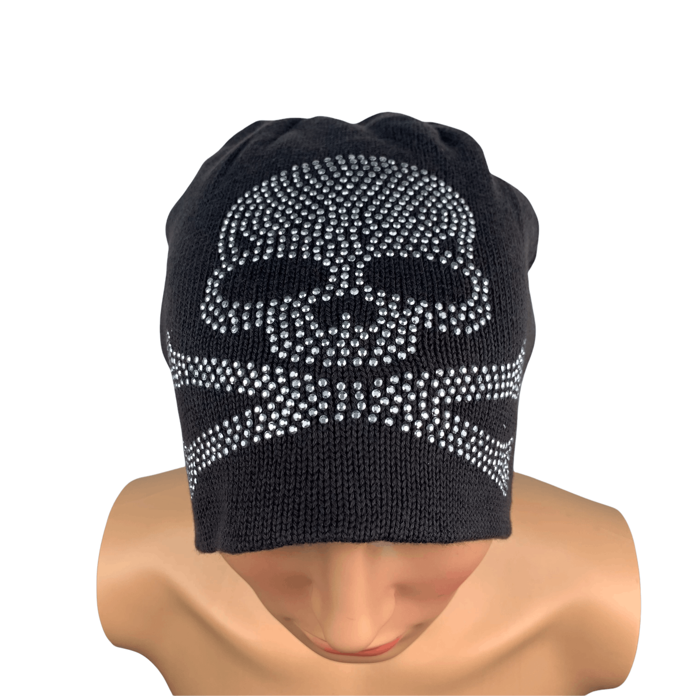 Vintage Skulls Crossbone Beanie #141-F Size ONE SIZE - 2 Thumbnail