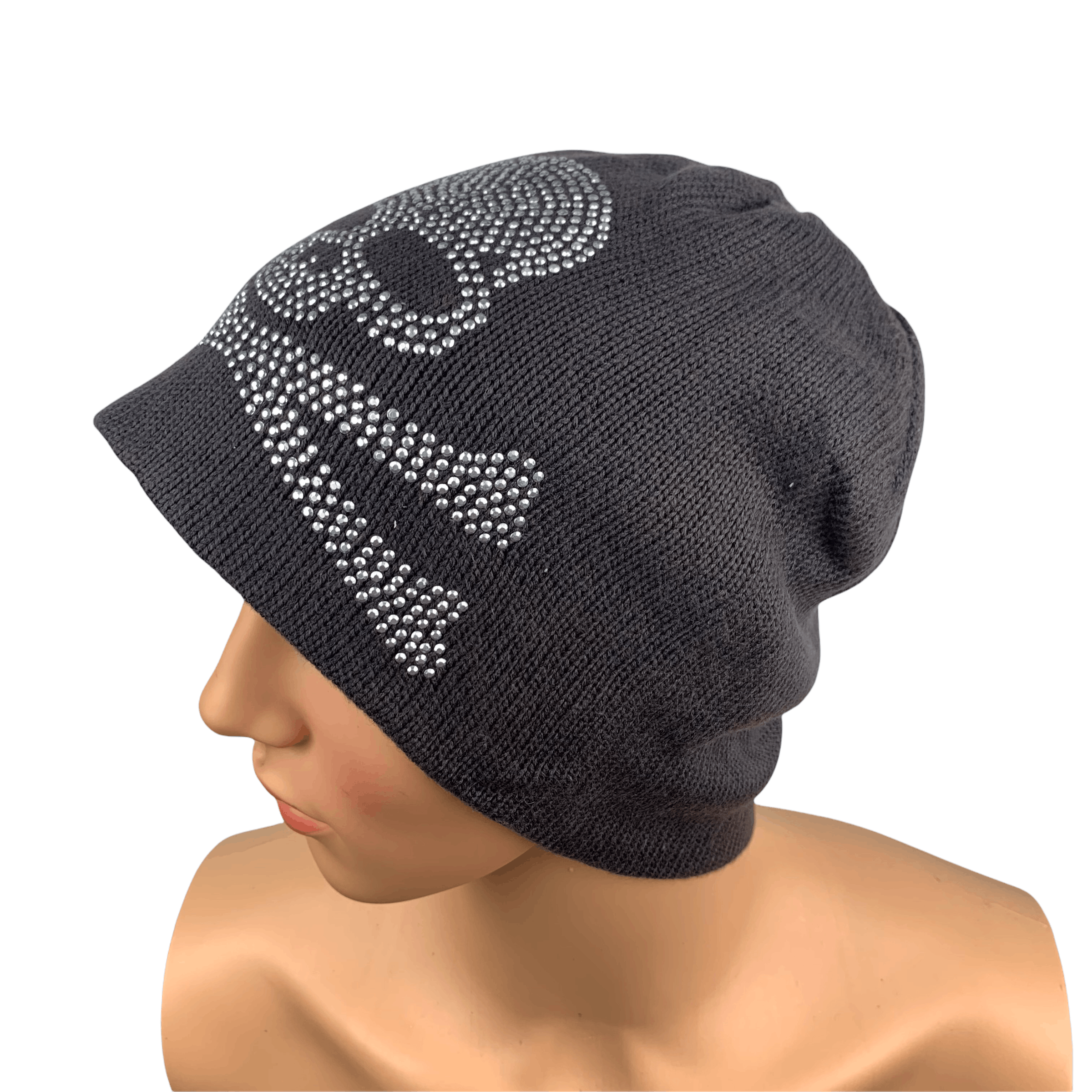 Vintage Skulls Crossbone Beanie #141-F Size ONE SIZE - 3 Thumbnail