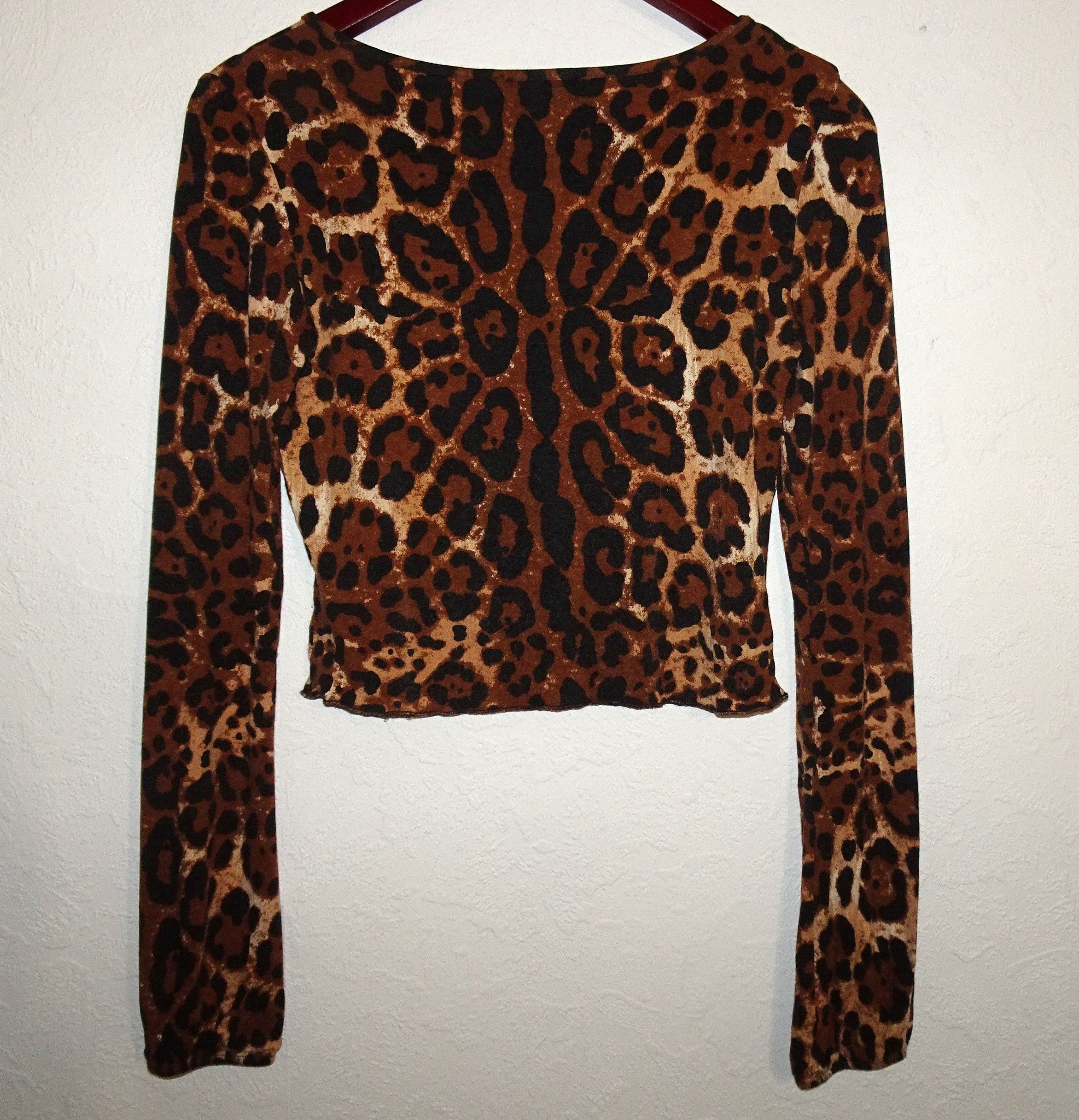 Roberto Cavalli ROBERTO CAVALLI LEOPARD PRINT WOMEN'S BLOUSE TOP Size S / US 4 / IT 40 - 2 Thumbnail