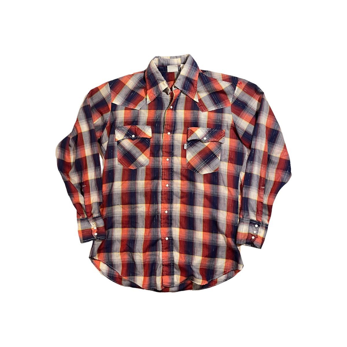 Levi's × Vintage 70s Levi’s Plaid Snap Shirt Size US M / EU 48-50 / 2 - 1 Thumbnail