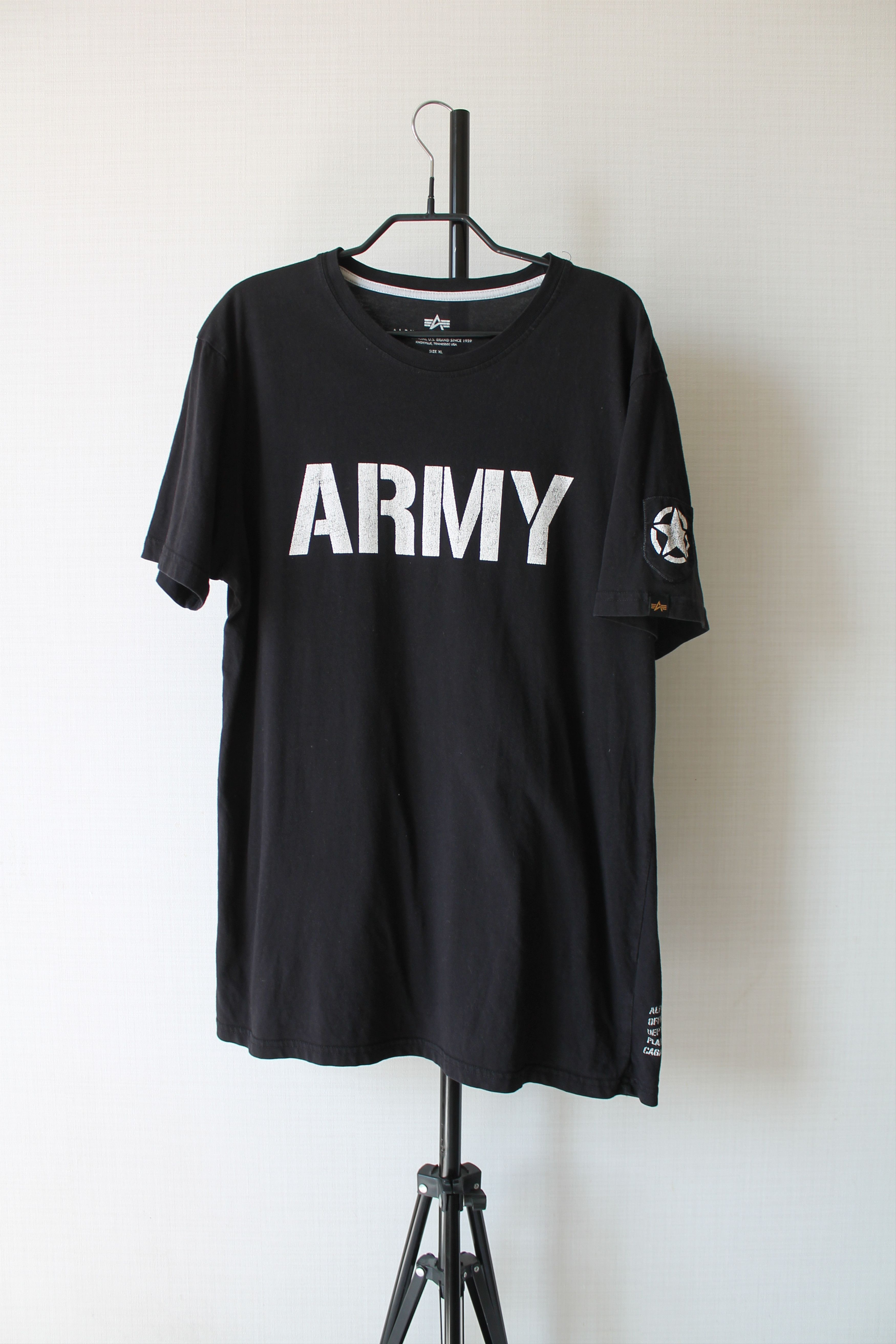Alpha Industries Alpha Industries Army T shirt Black tee Size US XL / EU 56 / 4 - 1 Thumbnail