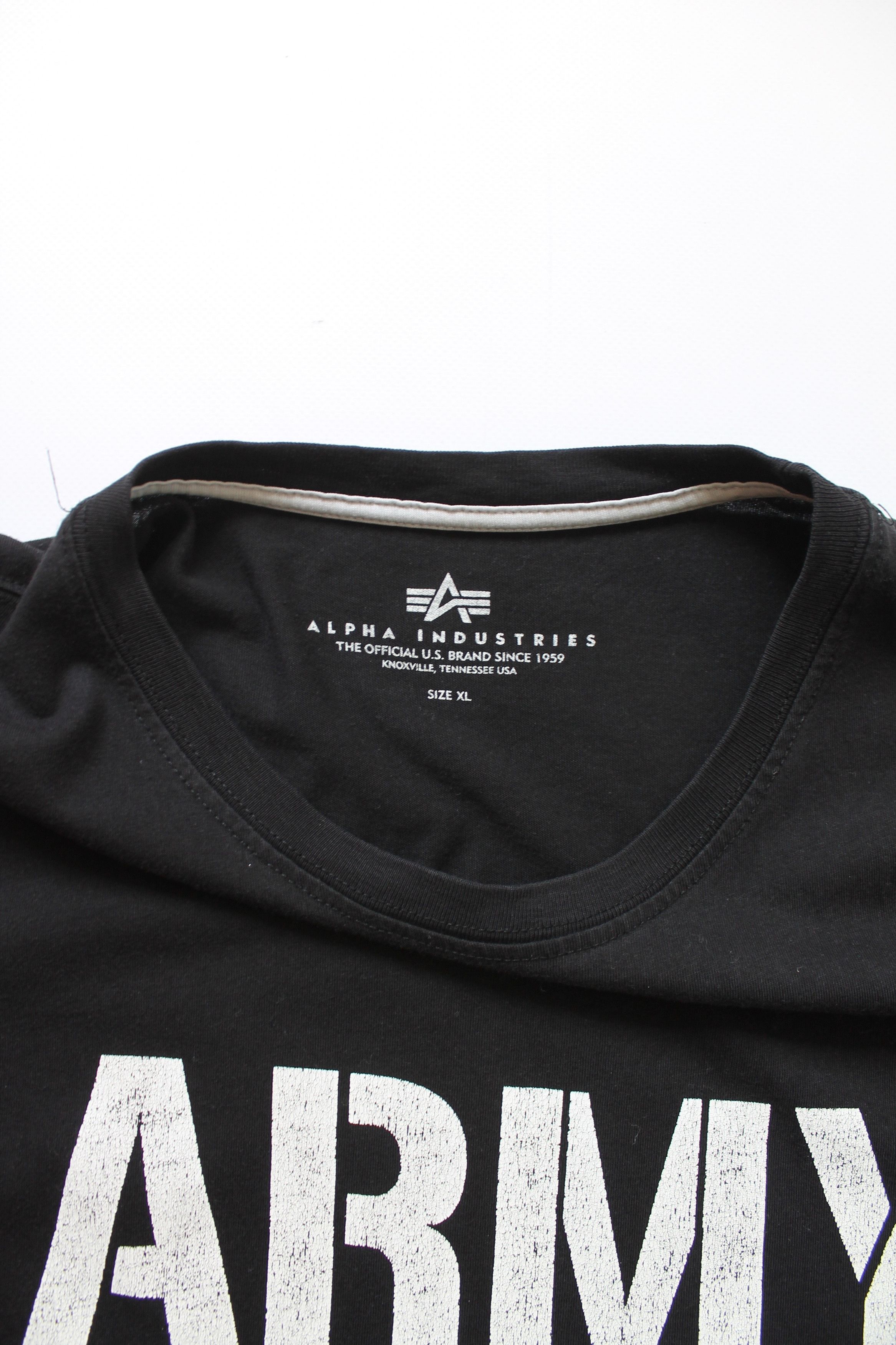 Alpha Industries Alpha Industries Army T shirt Black tee Size US XL / EU 56 / 4 - 10 Thumbnail