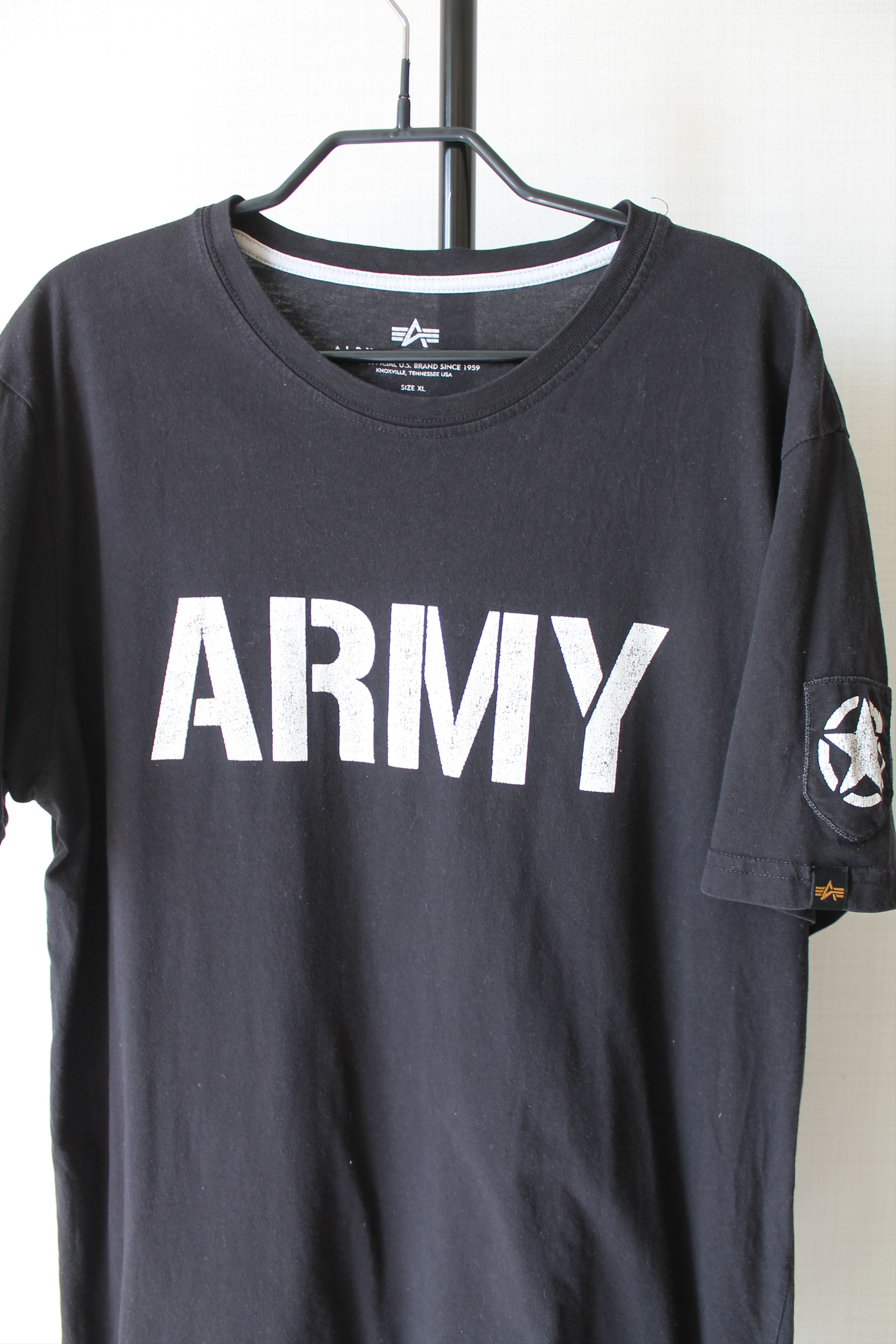 Alpha Industries Alpha Industries Army T shirt Black tee Size US XL / EU 56 / 4 - 2 Thumbnail