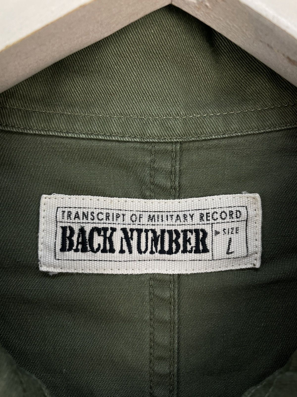 Japanese Brand Back number army style shirt Size US L / EU 52-54 / 3 - 4 Thumbnail