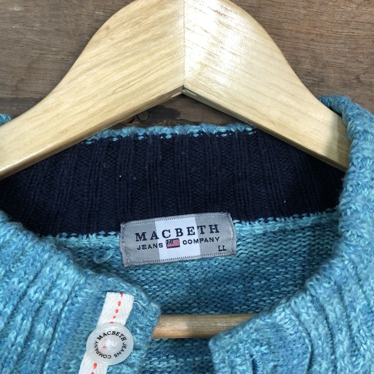 Homespun Knitwear × Macbeth Macbeth Blue Knitwear sweatshirt #6825 Size US L / EU 52-54 / 3 - 7 Thumbnail