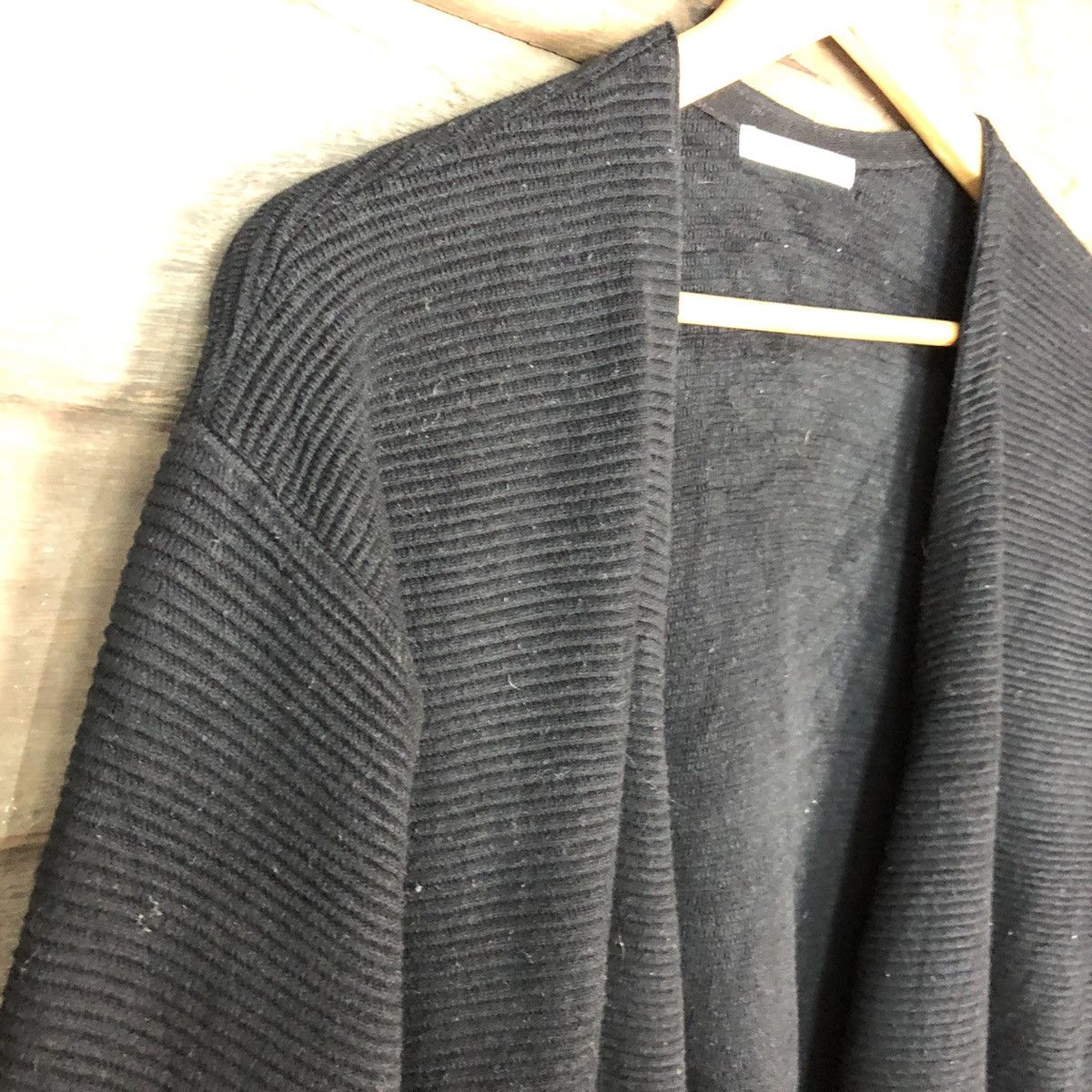 Homespun Knitwear × Japanese Brand SLY Long Black Knitwear long cardigan #6797 Size US L / EU 52-54 / 3 - 5 Thumbnail