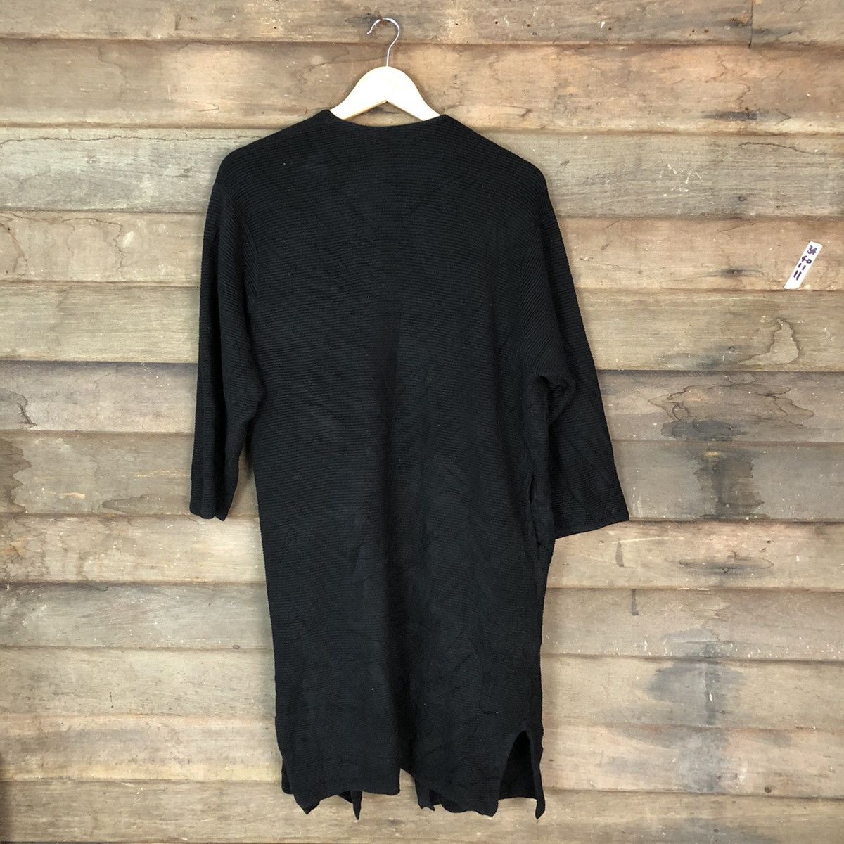Homespun Knitwear × Japanese Brand SLY Long Black Knitwear long cardigan #6797 Size US L / EU 52-54 / 3 - 7 Thumbnail