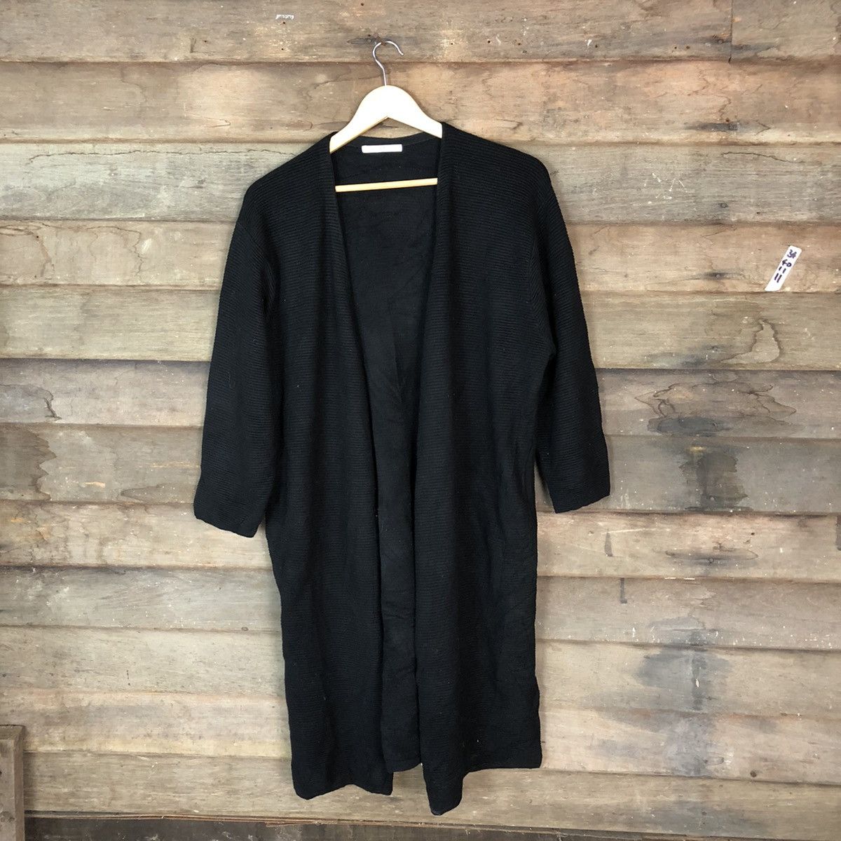 Homespun Knitwear × Japanese Brand SLY Long Black Knitwear long cardigan #6797 Size US L / EU 52-54 / 3 - 1 Thumbnail