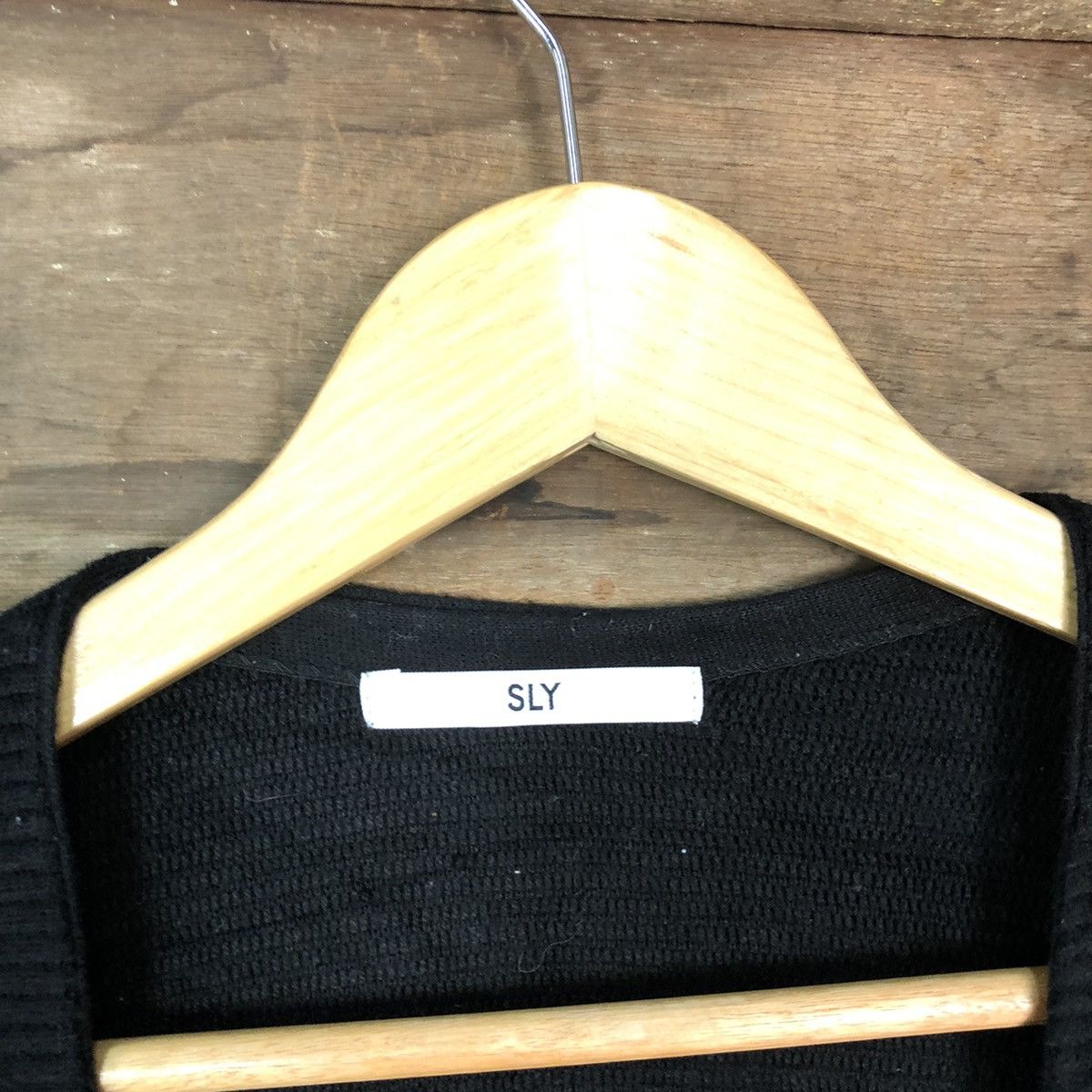 Homespun Knitwear × Japanese Brand SLY Long Black Knitwear long cardigan #6797 Size US L / EU 52-54 / 3 - 4 Thumbnail