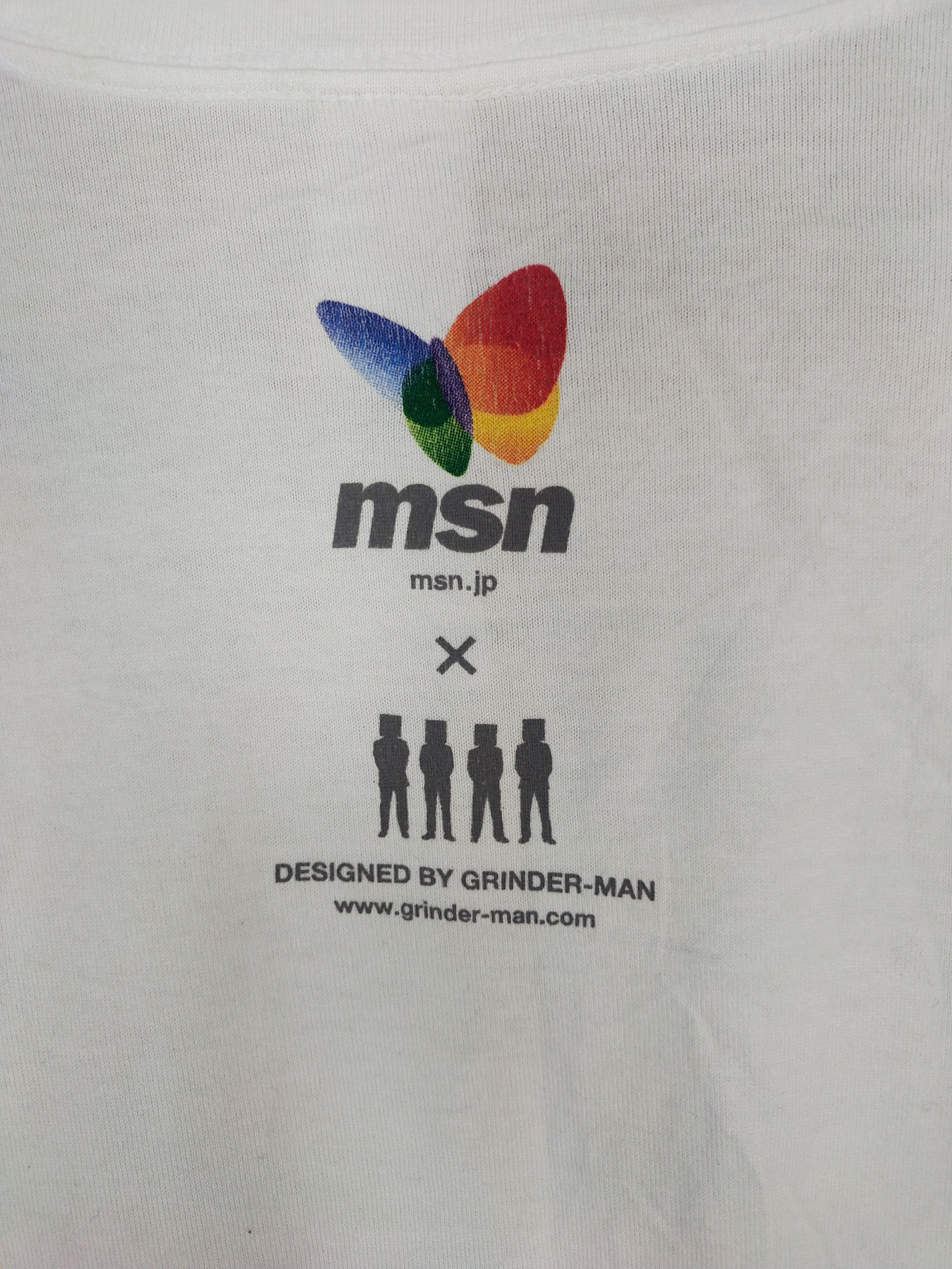 Japanese Brand Uniqlo X MSN.JP designer by Grinder man white Tshirt #S052 Size US S / EU 44-46 / 1 - 9 Thumbnail