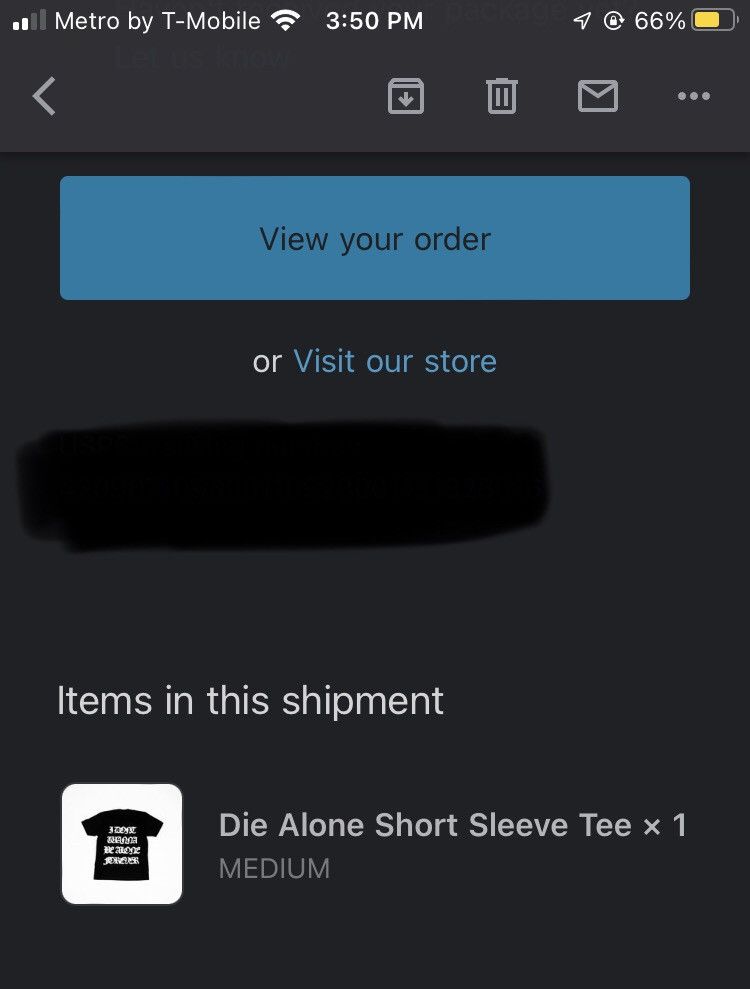 Actual Hate Destroy Lonely Die Alone Tee (foreveralive00) Size US M / EU 48-50 / 2 - 3 Thumbnail