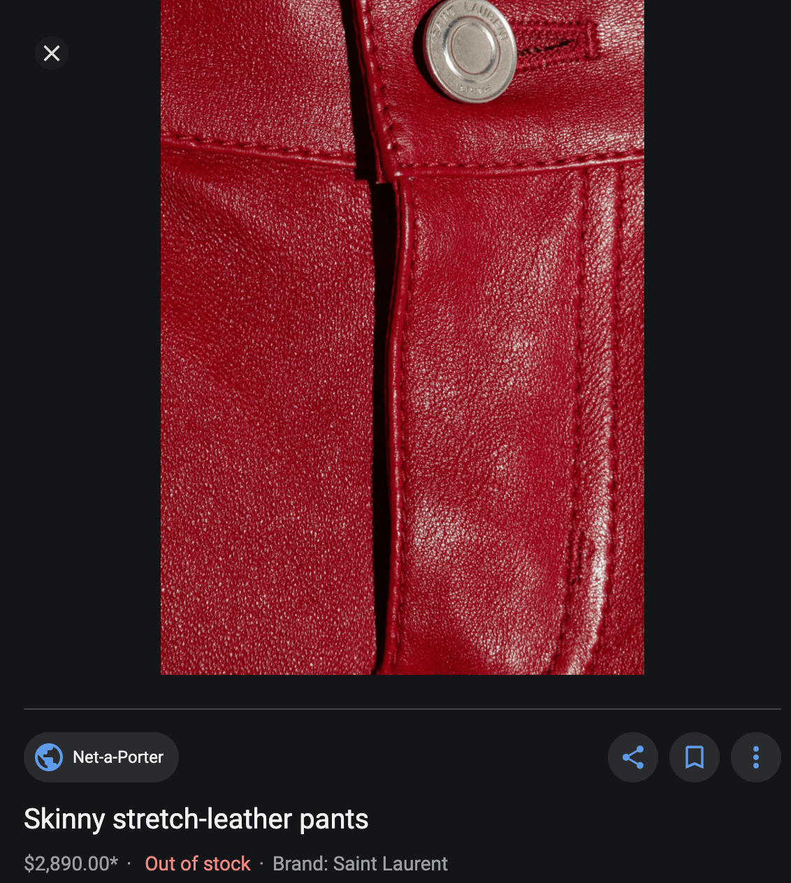 Hedi Slimane × Saint Laurent Paris Saint Laurent Red Leather Pants Size 26" / US 2 / IT 38 - 5 Thumbnail