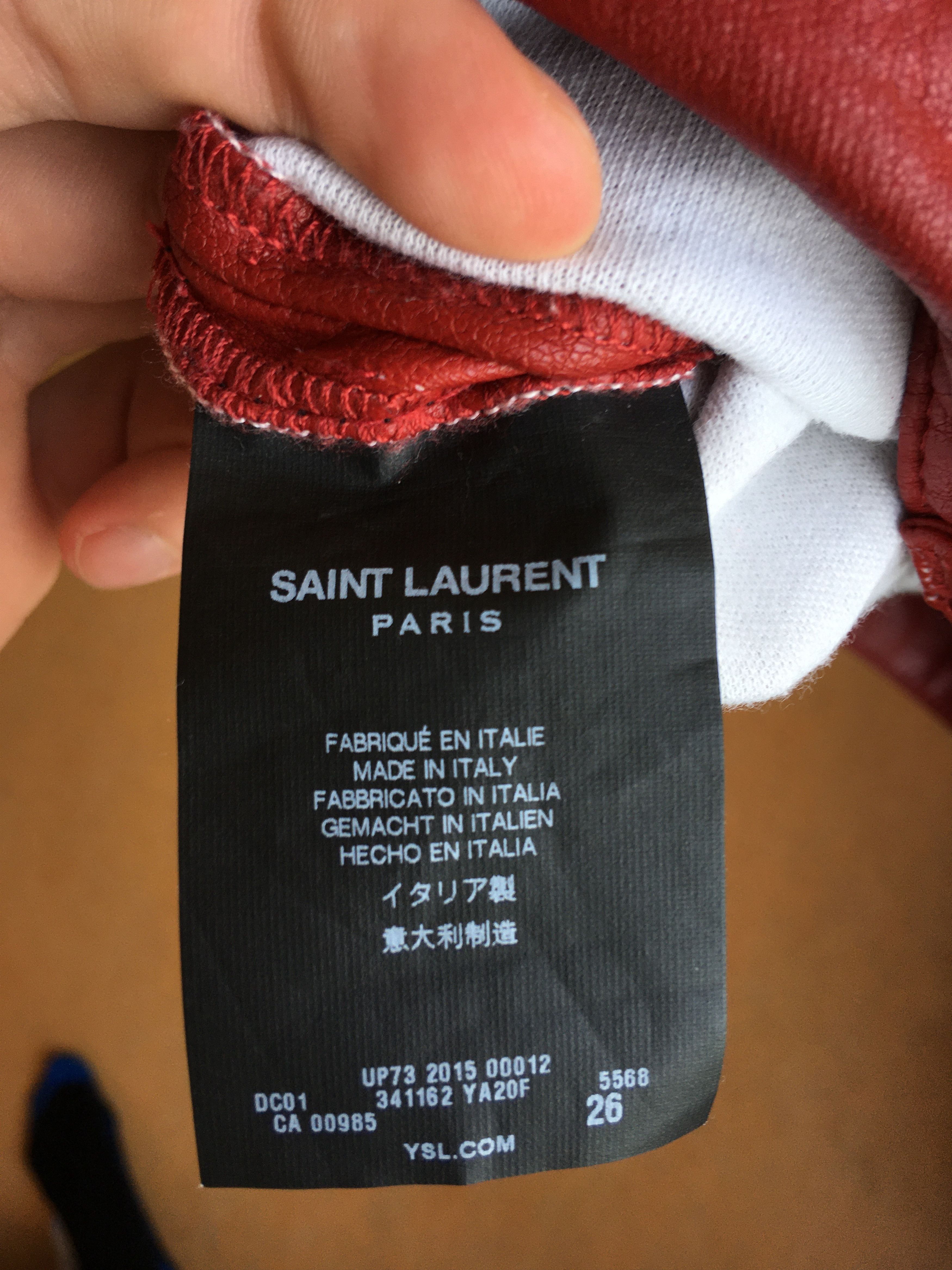 Hedi Slimane × Saint Laurent Paris Saint Laurent Red Leather Pants Size 26" / US 2 / IT 38 - 6 Thumbnail