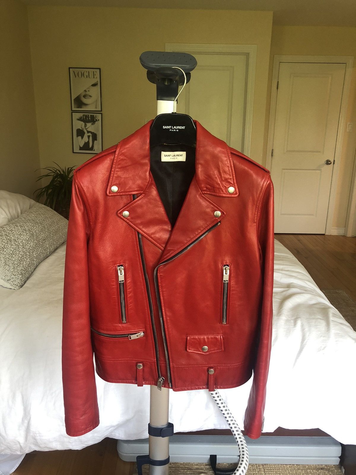 Saint Laurent Paris Saint Laurent red L01 biker jacket size M 48