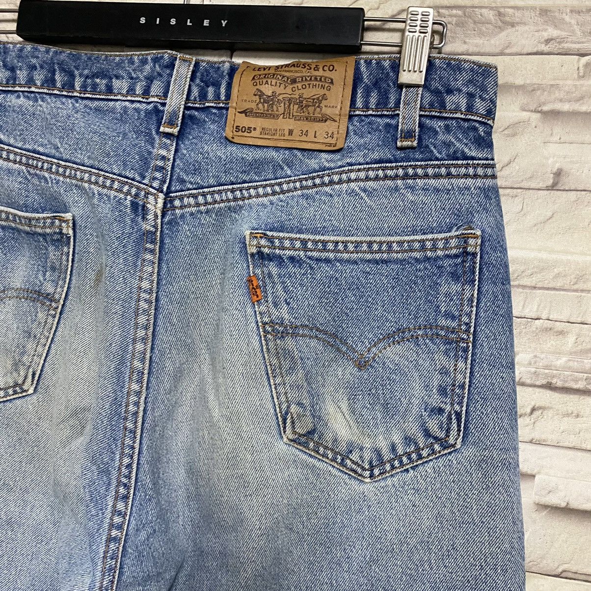 Levi's Vintage Levis 505 Orangetab Dirty Faded Jeans 34x33 Size US 34 / EU 50 - 12 Thumbnail