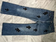 Chrome Hearts Leather Cross Blue Levi's Jeans – Savonches