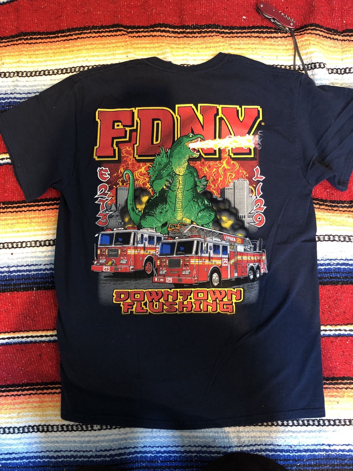 Vintage Flushing Queens FDNY shirt Size US M / EU 48-50 / 2 - 1 Thumbnail