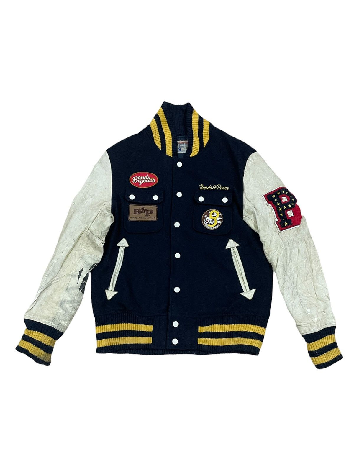 Vintage Bonds And Peace Varsity Jacket American Vintage Style