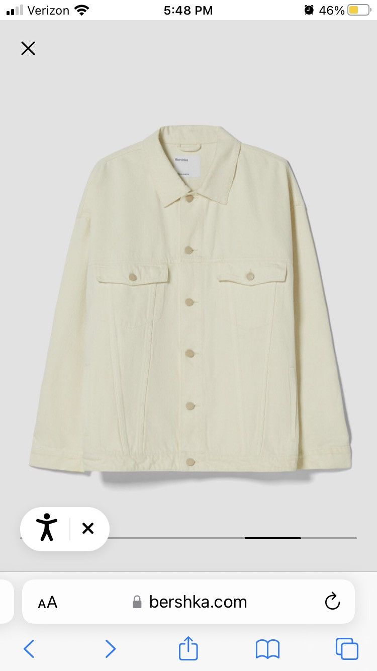 Bershka Bershka off white denim jacket Size US L / EU 52-54 / 3 - 2 Thumbnail