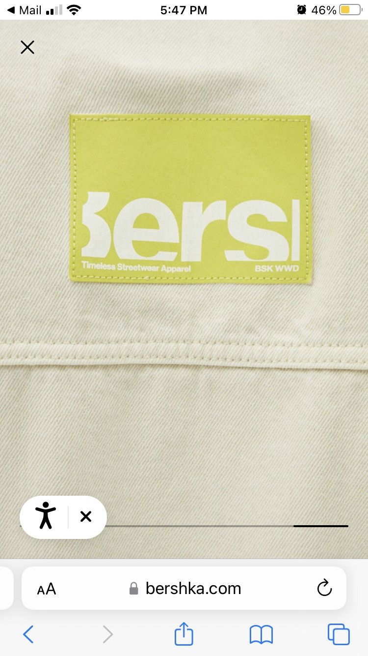 Bershka Bershka off white denim jacket Size US L / EU 52-54 / 3 - 4 Thumbnail