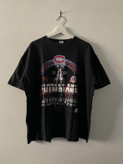 Vintage 00s Red NHL Stanley Cup Final T-Shirt - Small Cotton– Domno Vintage