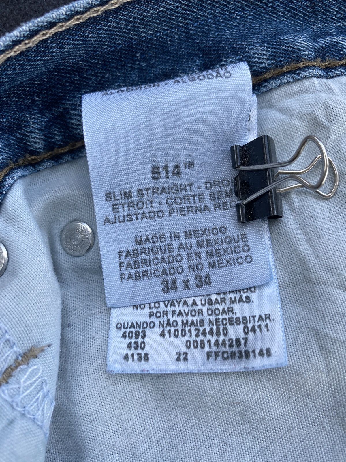 Jean × Levi's × Vintage VINTAGE LEVIS 514 BLUE WASH JEANS-J411 Size US 36 / EU 52 - 5 Thumbnail