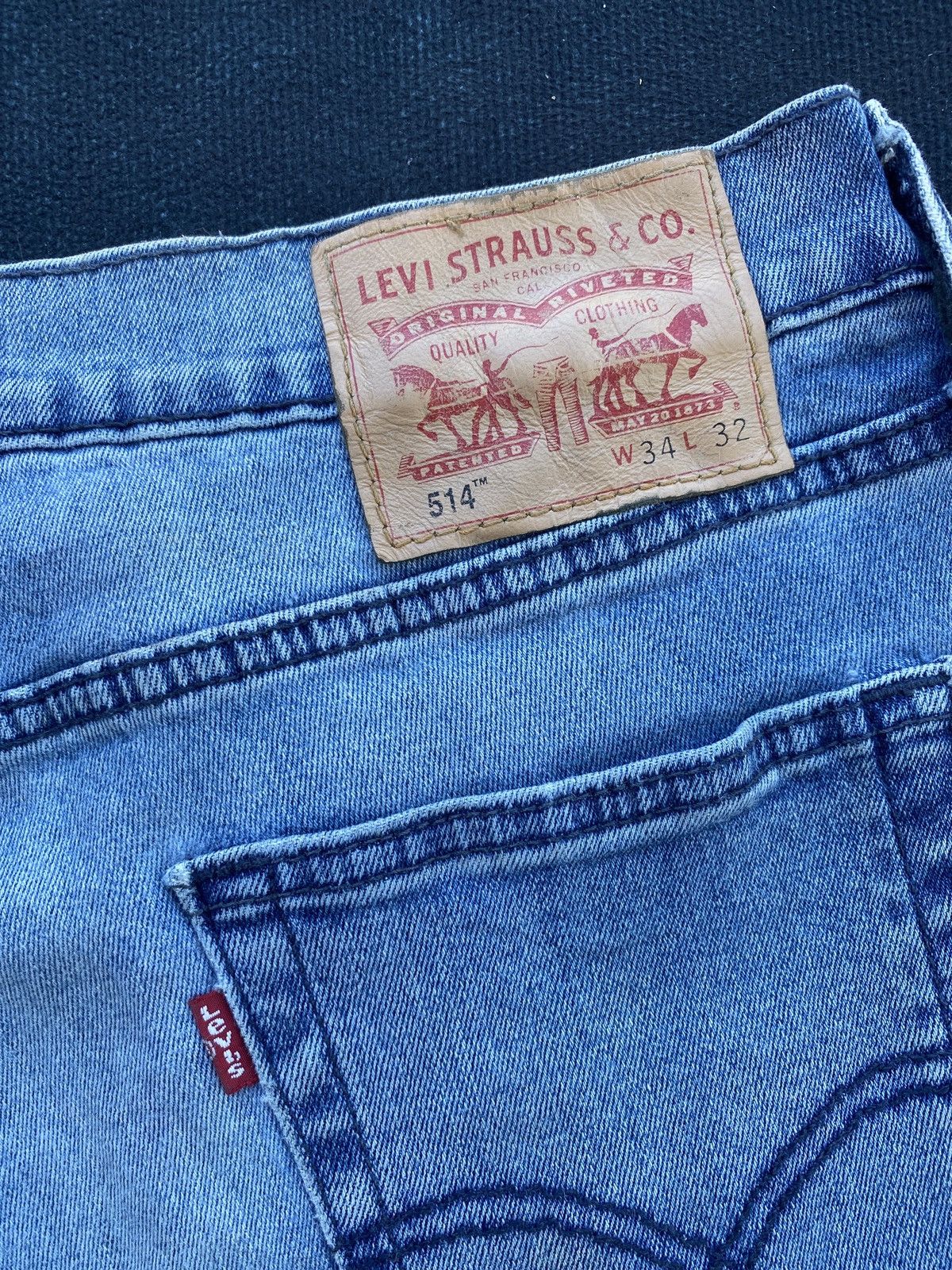 Jean × Levi's × Vintage VINTAGE LEVIS 514 BLUE WASH JEANS-J418 Size US 34 / EU 50 - 12 Thumbnail